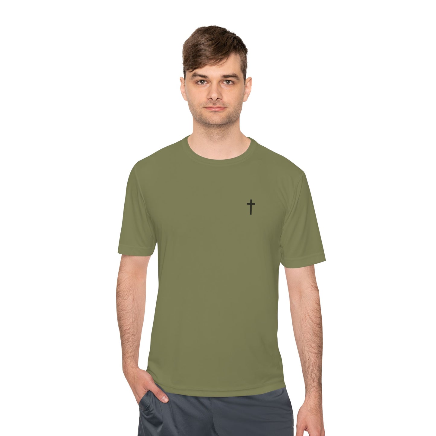 Unisex Sport-Tek Tee with Black Cross