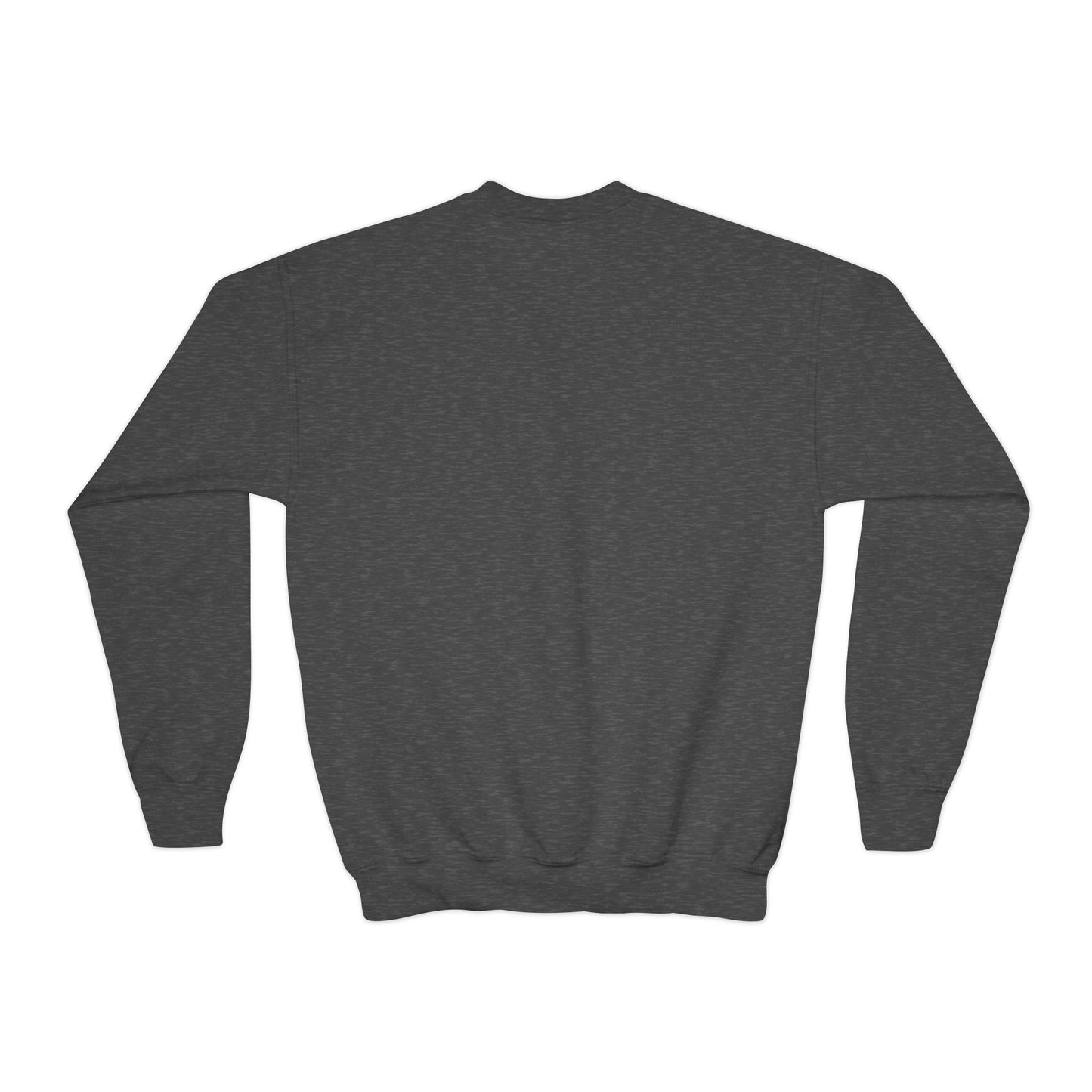 Youth Simple Christian Crewneck Sweatshirt with White Cross (Gildan Product)