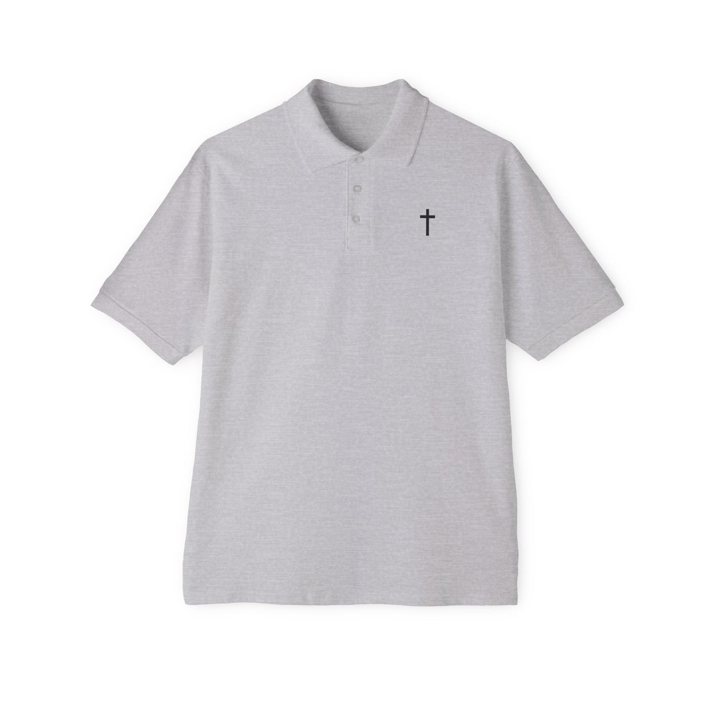 Men's Polo with Black Cross