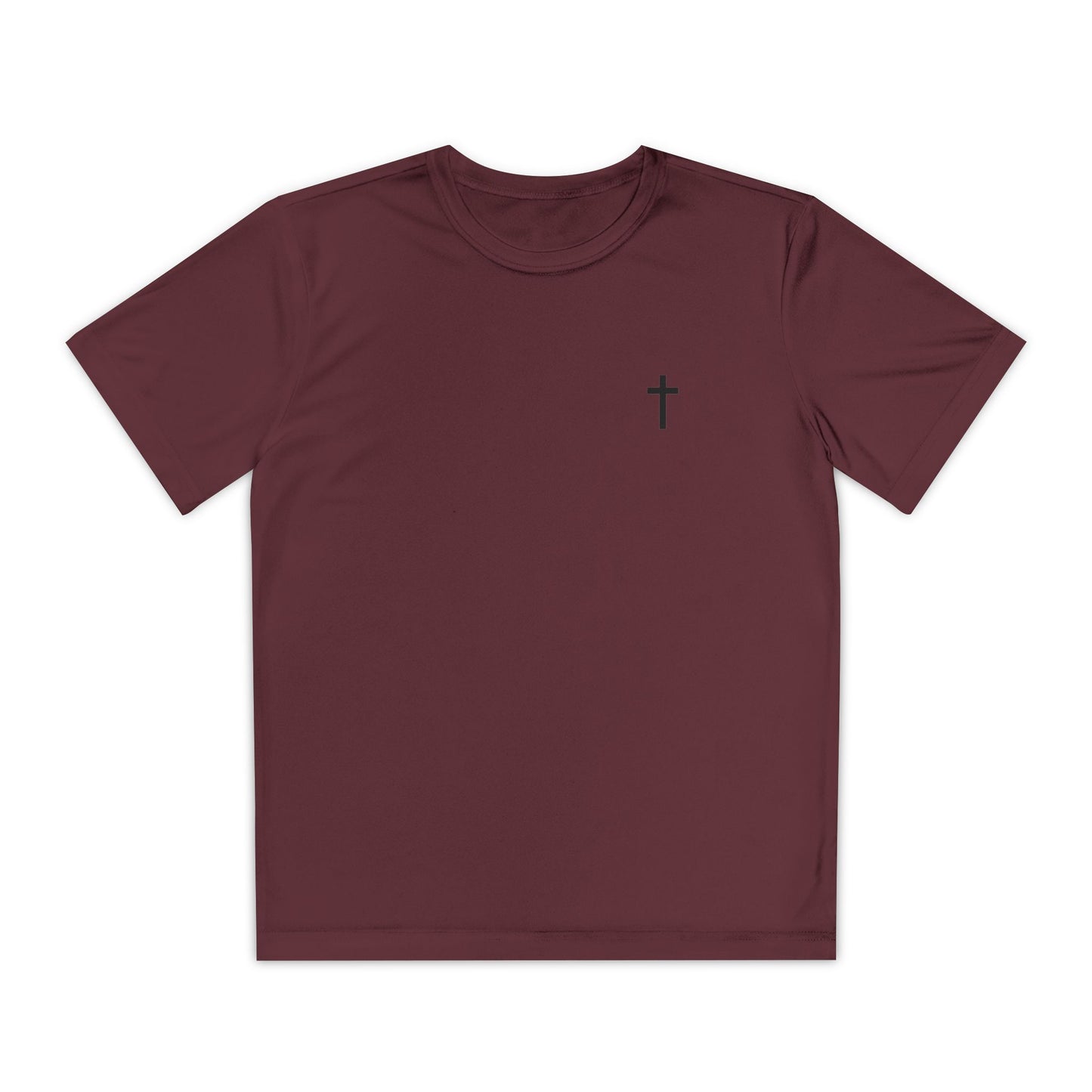 Youth Sport-Tek Tee with Black Cross
