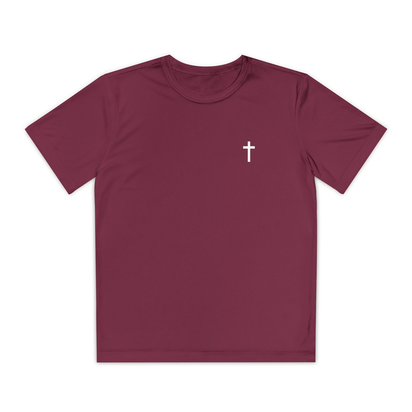 Youth Sport-Tek Tee with White Cross