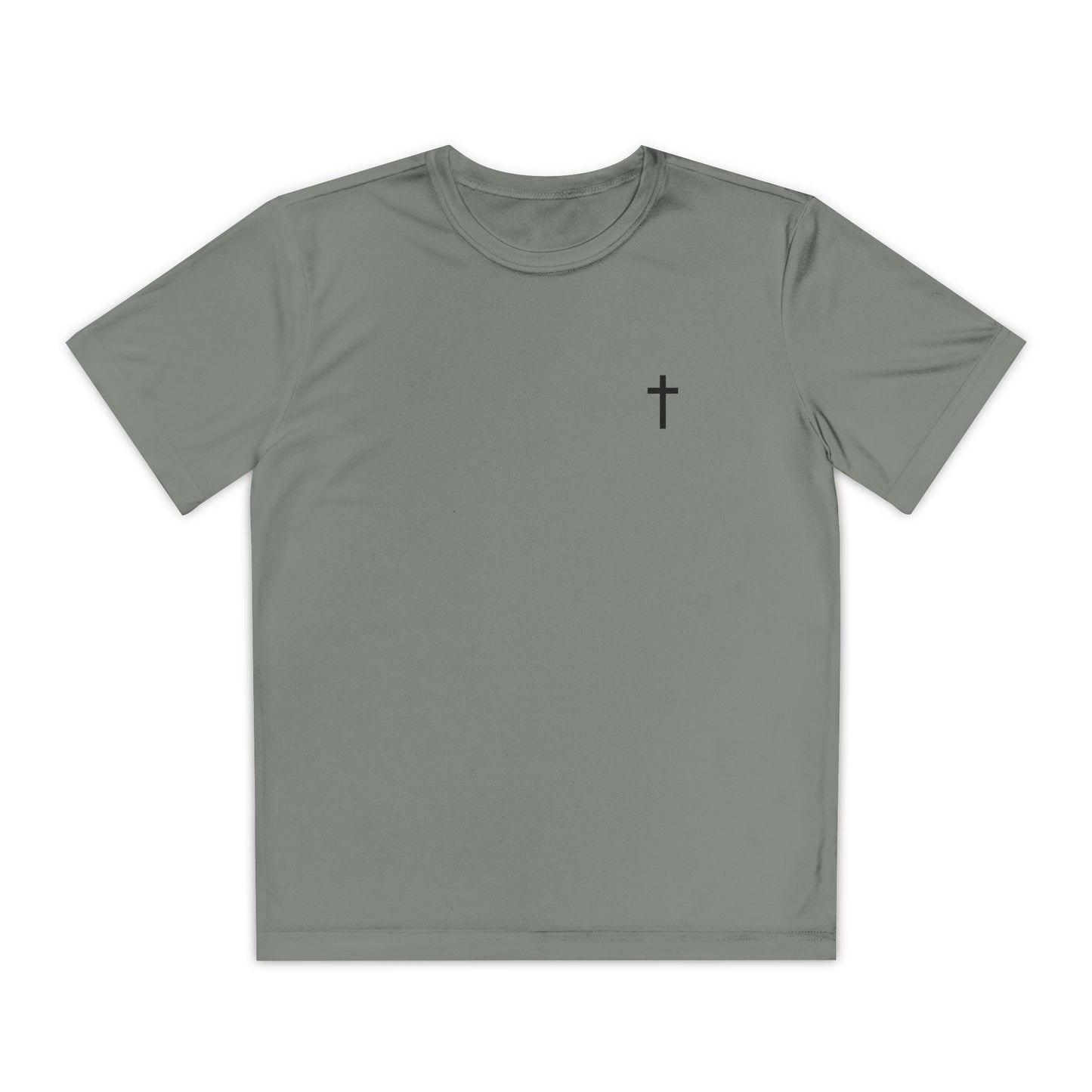 Youth Sport-Tek Tee with Black Cross