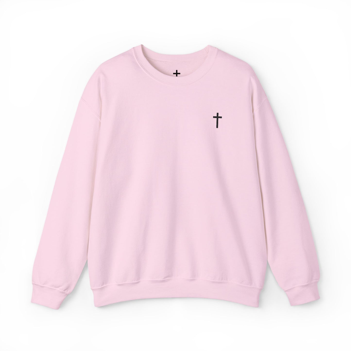 Unisex Heavy Blend™ Crewneck Sweatshirt with Embroidered Black Cross