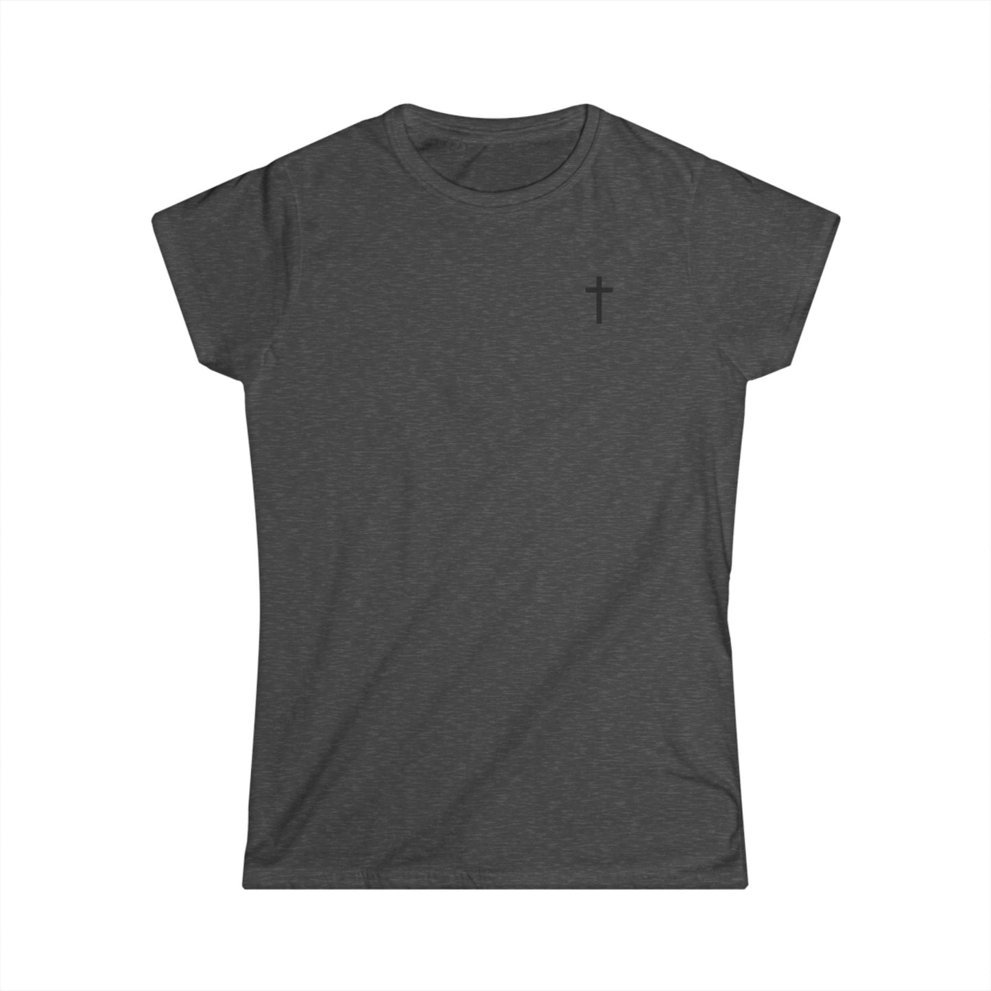 Women's Softstyle Tee with Black Cross