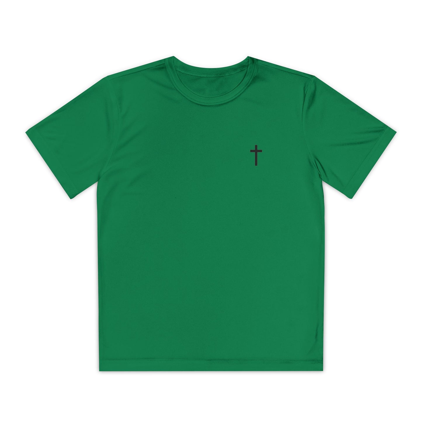 Youth Sport-Tek Tee with Black Cross