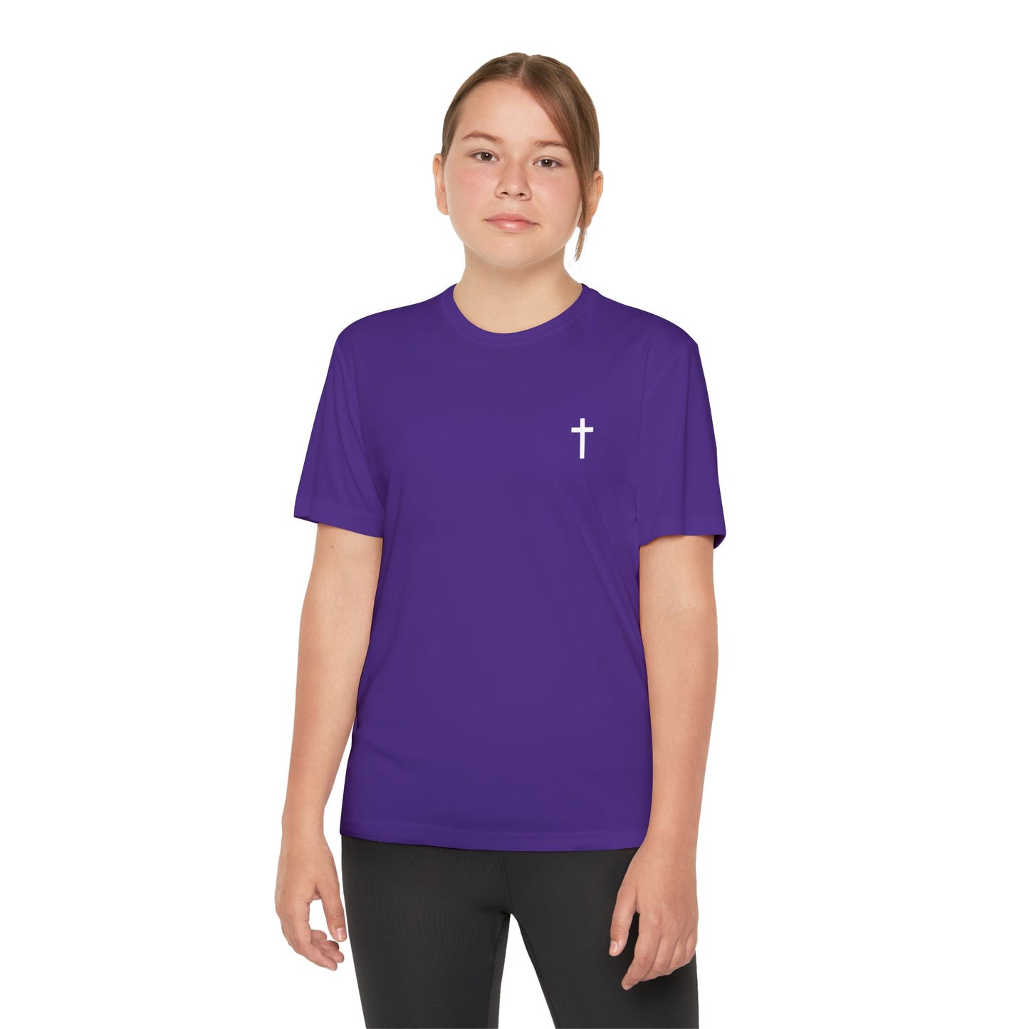 Youth Sport-Tek Tee with White Cross
