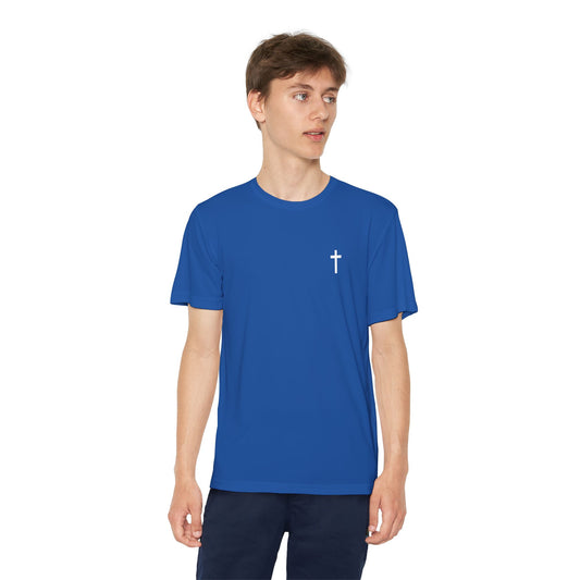 Youth Sport-Tek Tee with White Cross