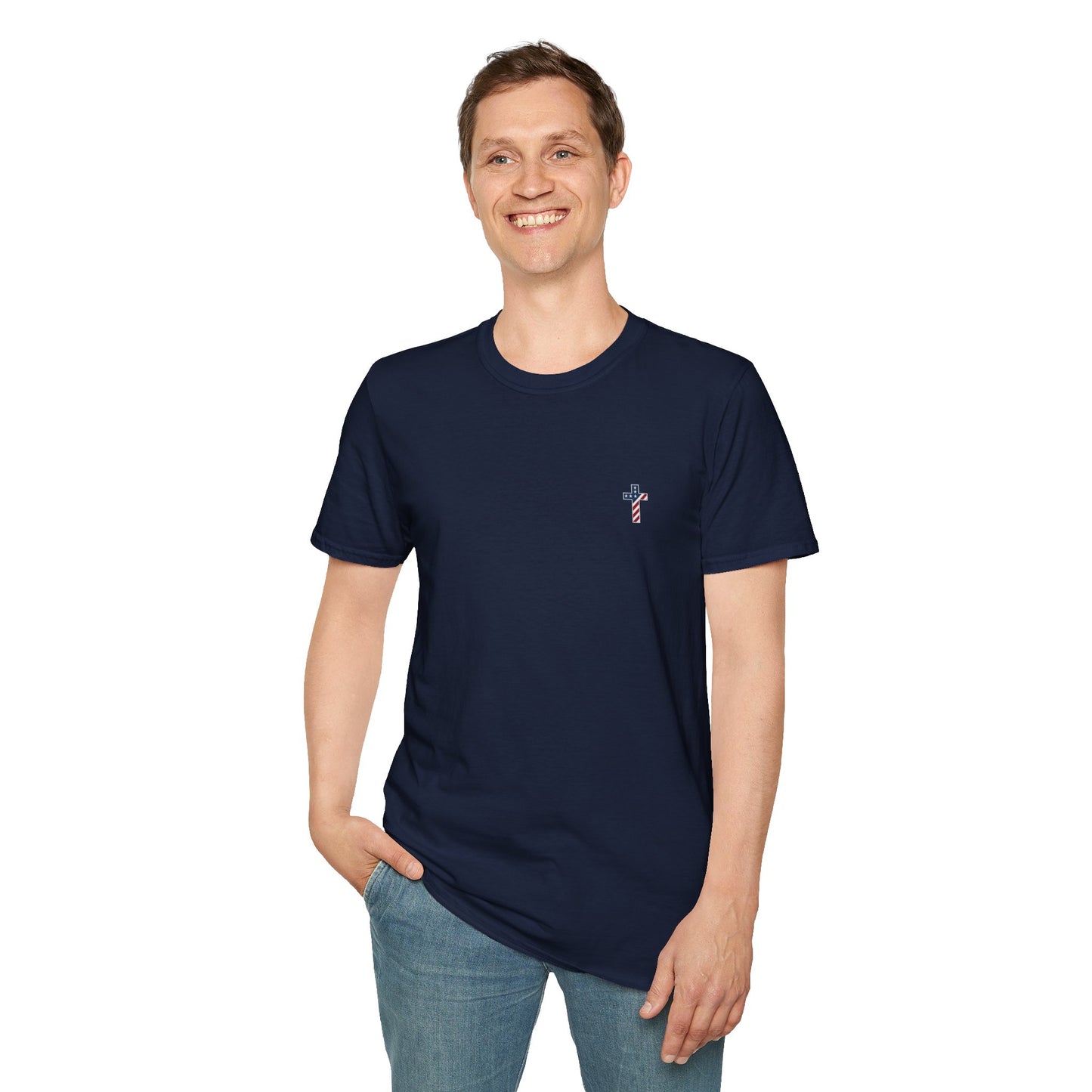 One Cross. One Nation, under God. Unisex Softstyle T-Shirt (no writing on back)
