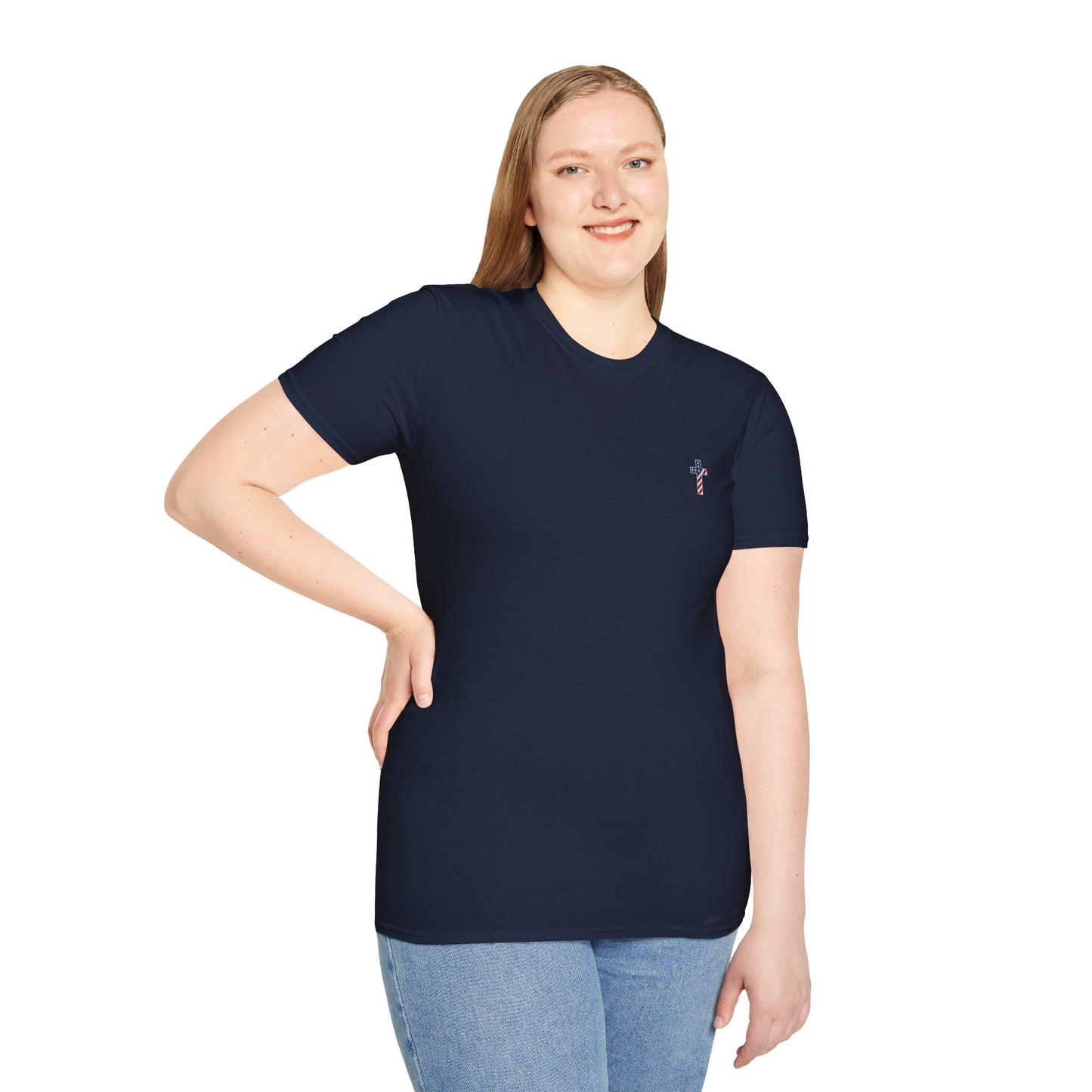 One Cross. One Nation, under God. Unisex Softstyle T-Shirt (no writing on back)