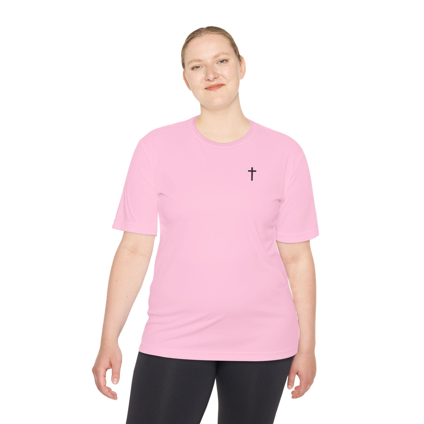 Sport-Tek Unisex Moisture Wicking Tee with Black Cross