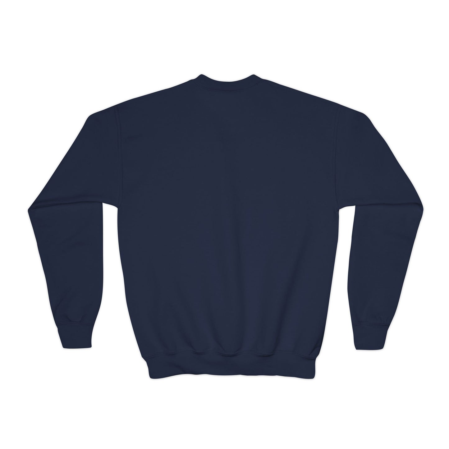 Youth Simple Christian Crewneck Sweatshirt with White Cross (Gildan Product)