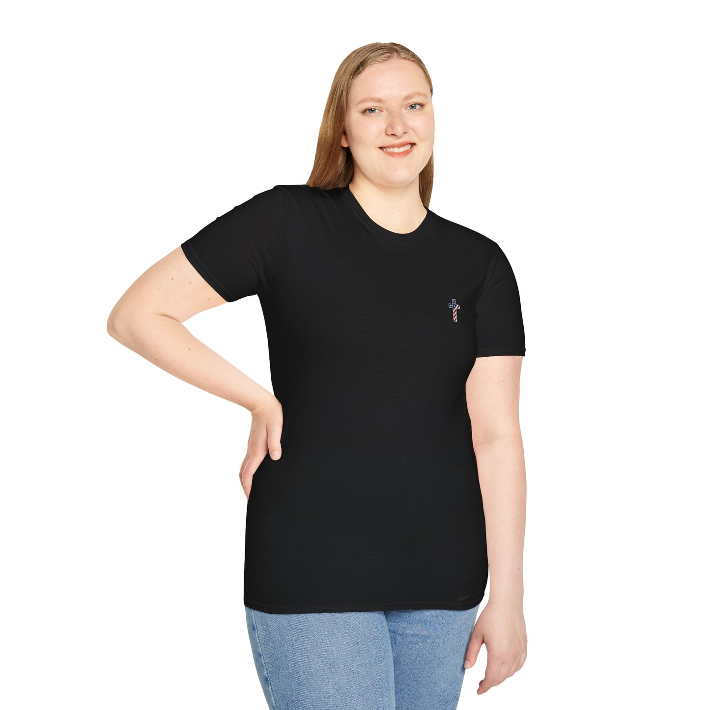 One Cross. One Nation, under God. Unisex Softstyle T-Shirt (no writing on back)