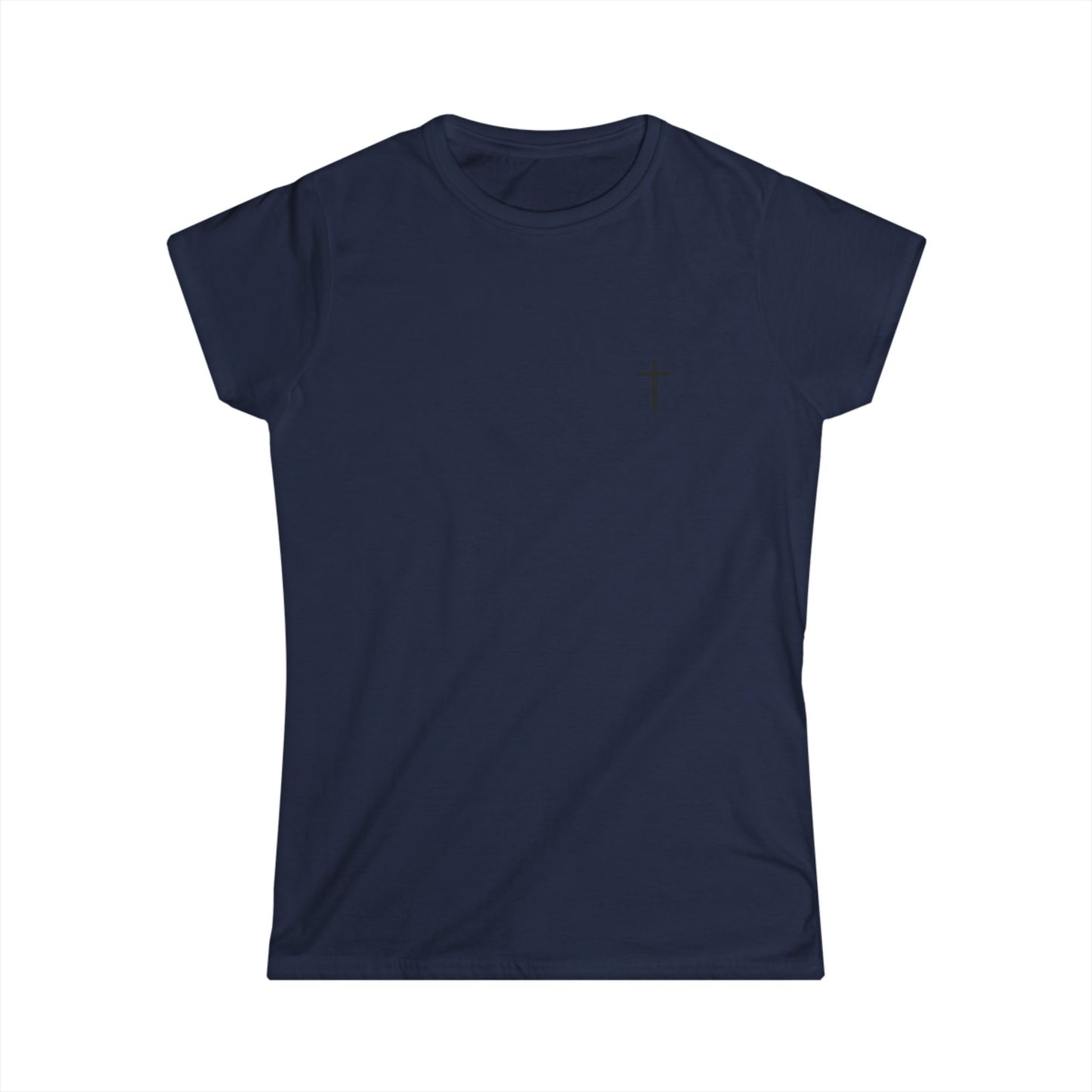 Women's Softstyle Tee with Black Cross