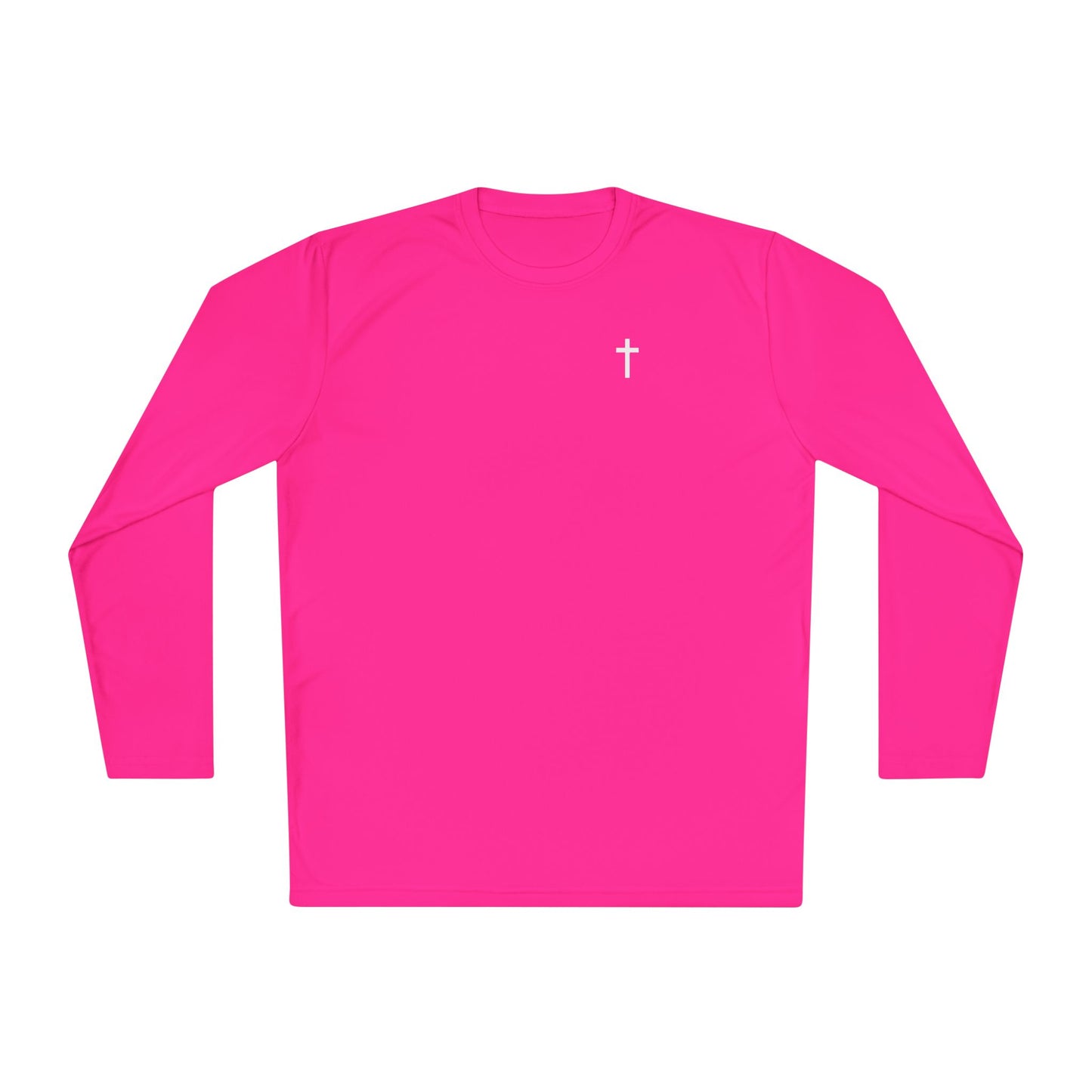 Unisex Lightweight Long Sleeve Tee with White Cross