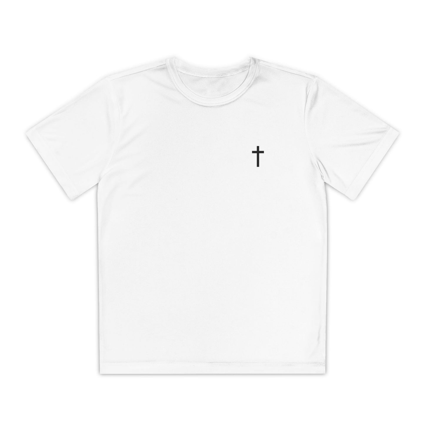 Youth Sport-Tek Tee with Black Cross