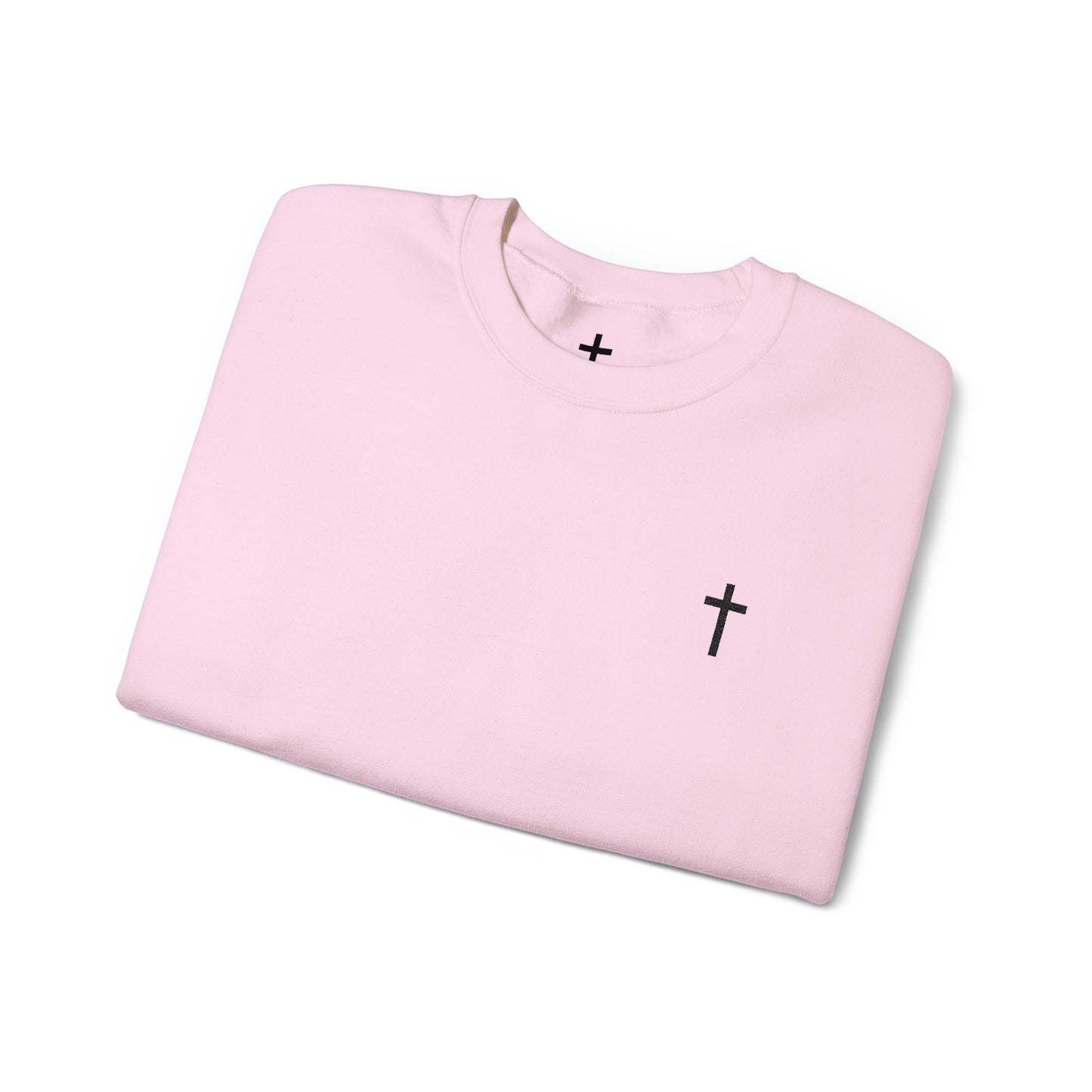 Unisex Heavy Blend™ Crewneck Sweatshirt with Embroidered Black Cross