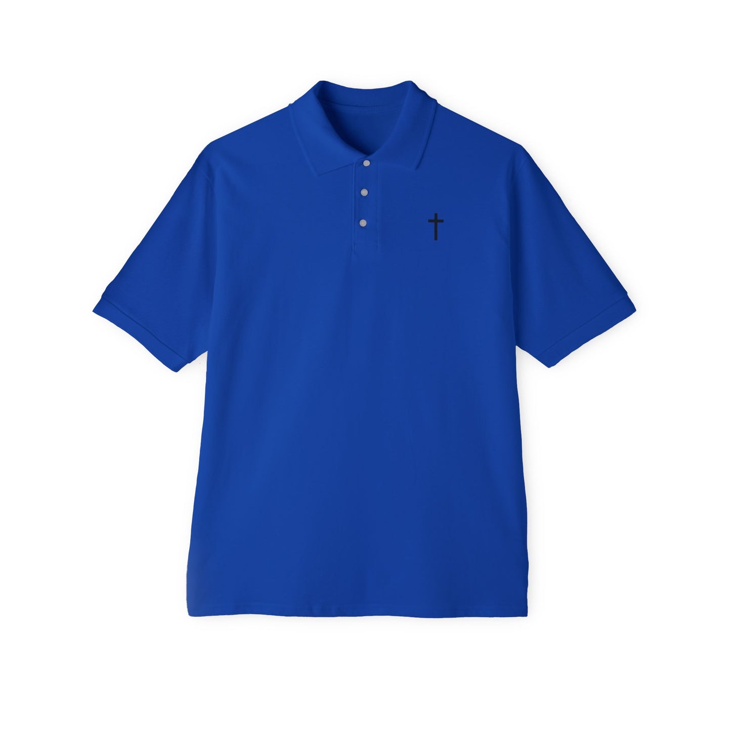 Men's Polo with Black Cross