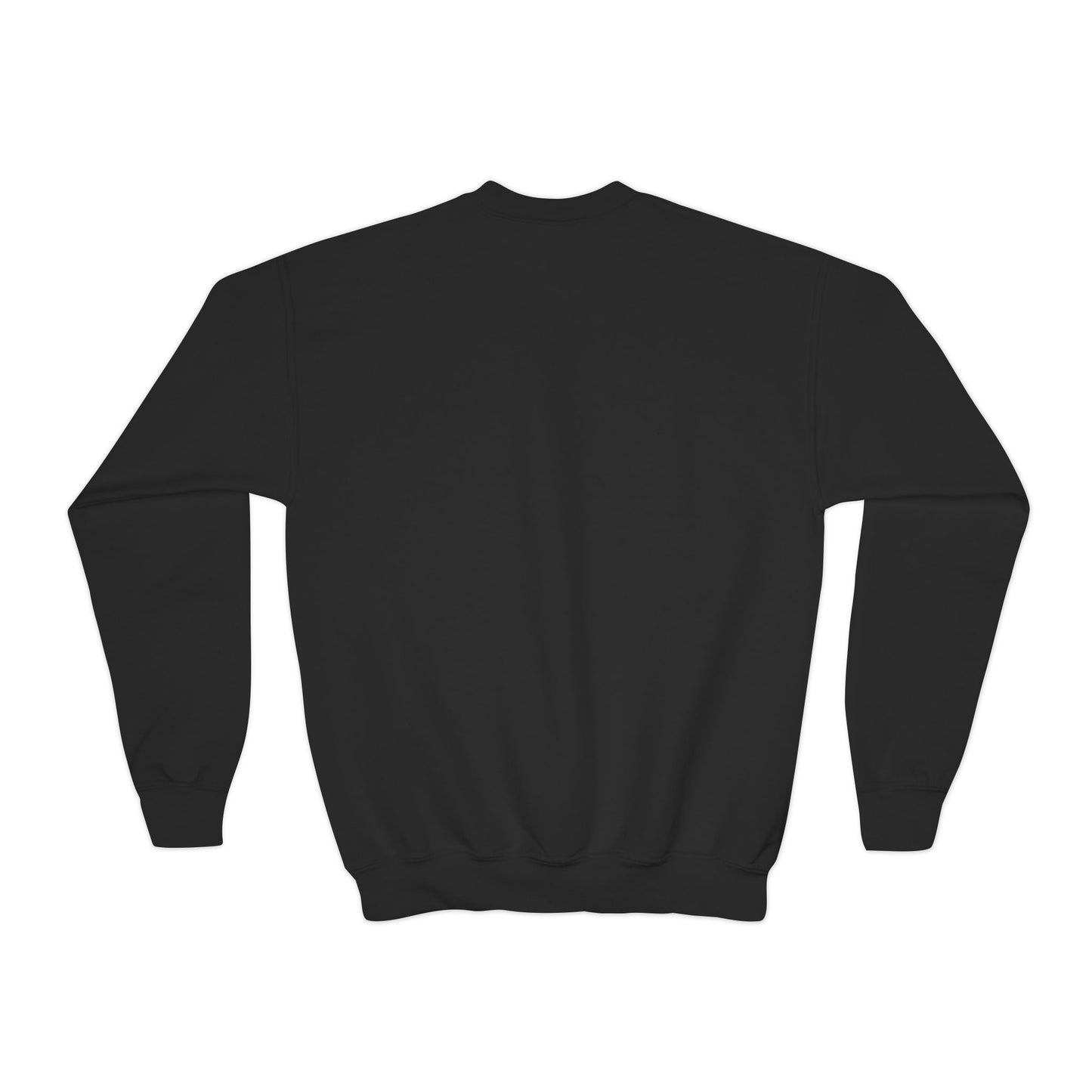 Youth Simple Christian Crewneck Sweatshirt with White Cross (Gildan Product)