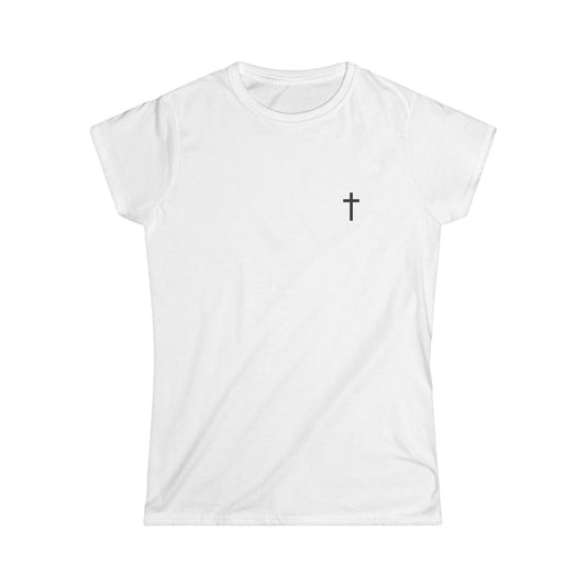 Women's Softstyle Tee with Black Cross