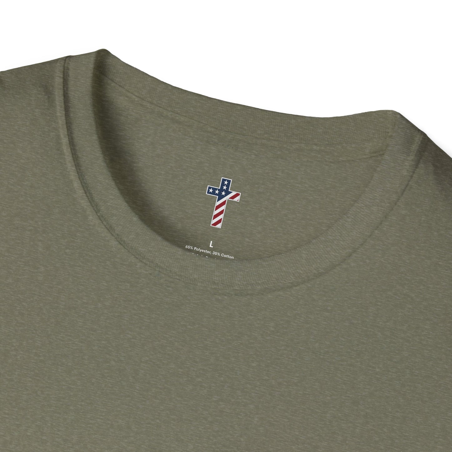 One Cross. One Nation, under God. Unisex Softstyle T-Shirt (no writing on back)