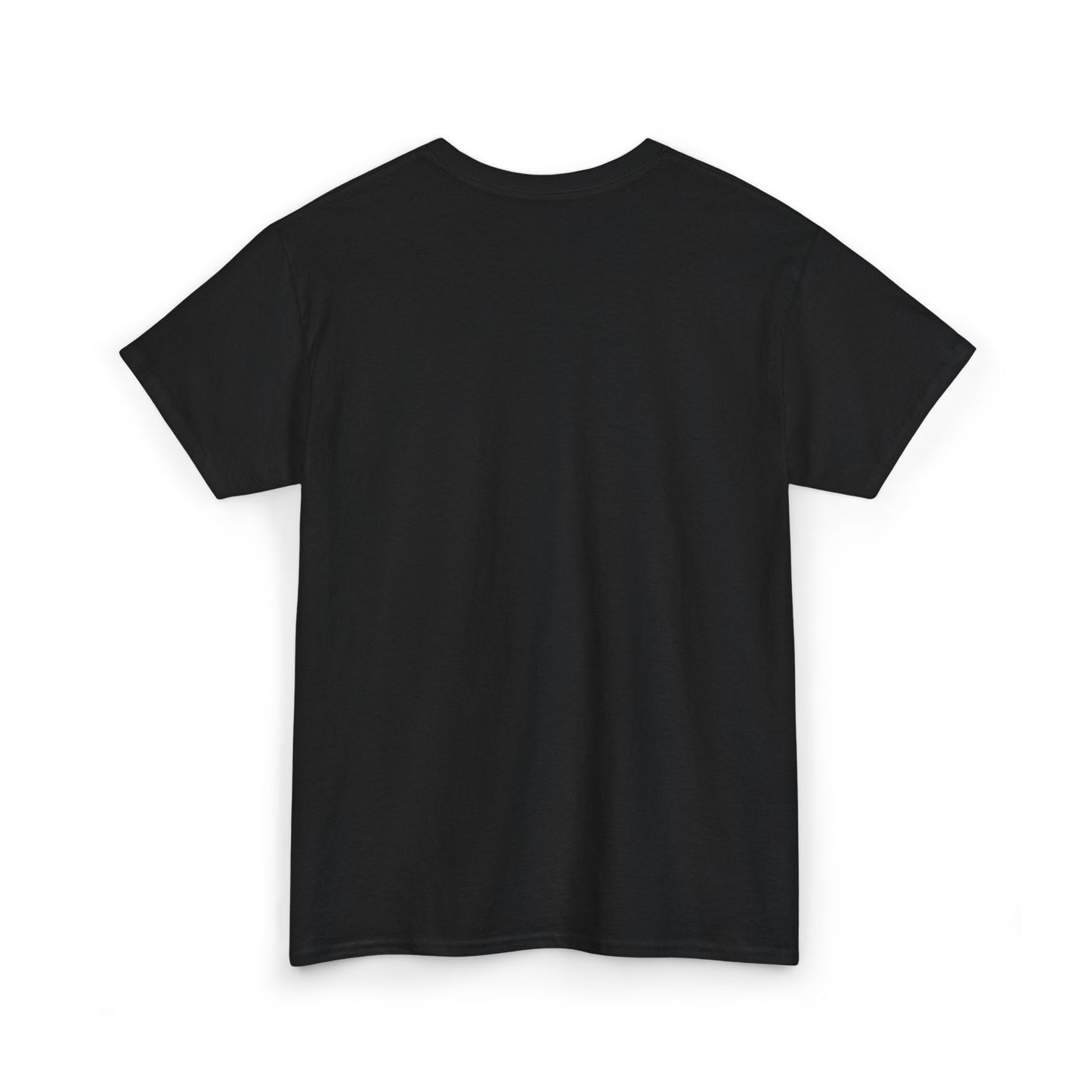 Unisex Heavy Cotton Tee with White Cross (Embroidered)