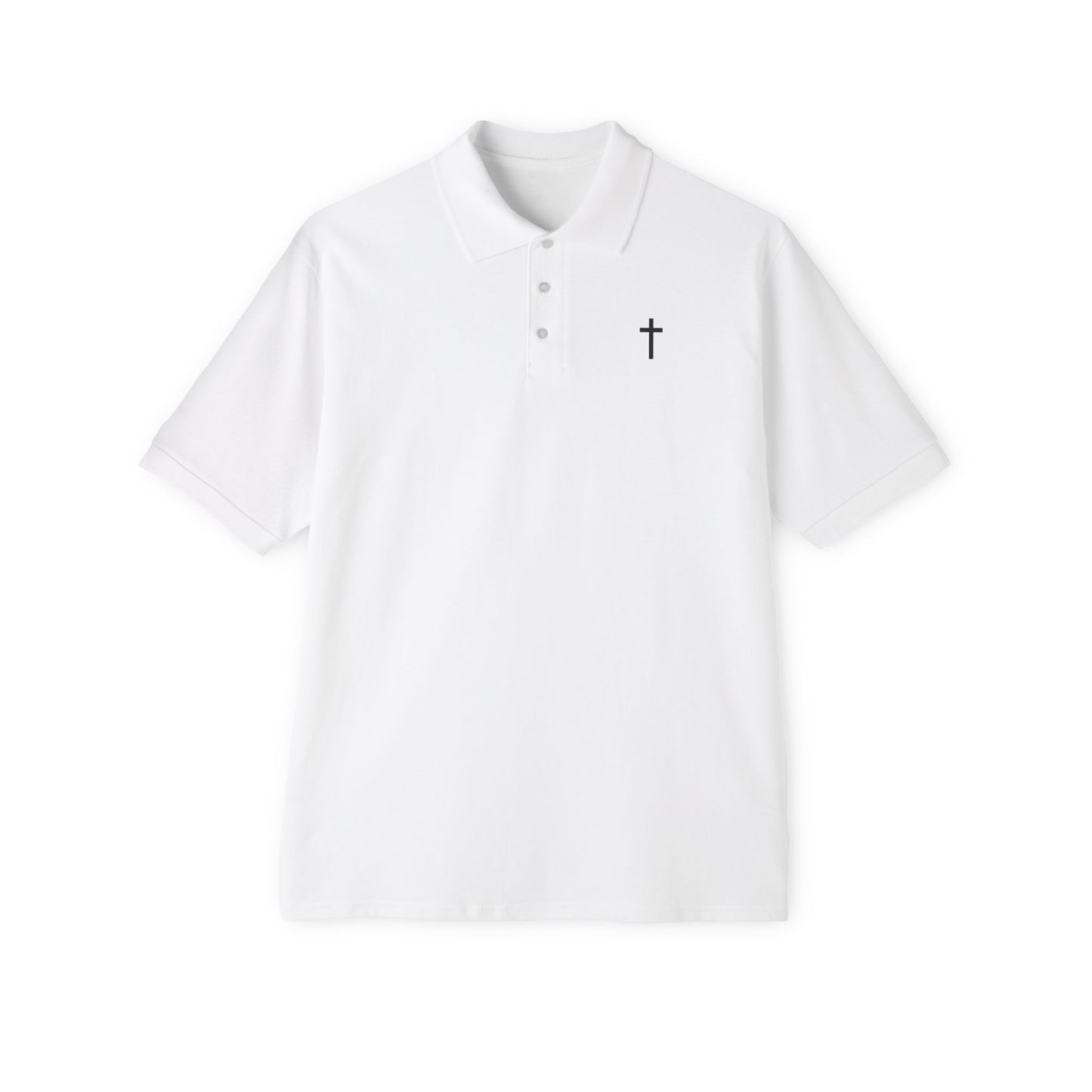 Men's Polo with Black Cross