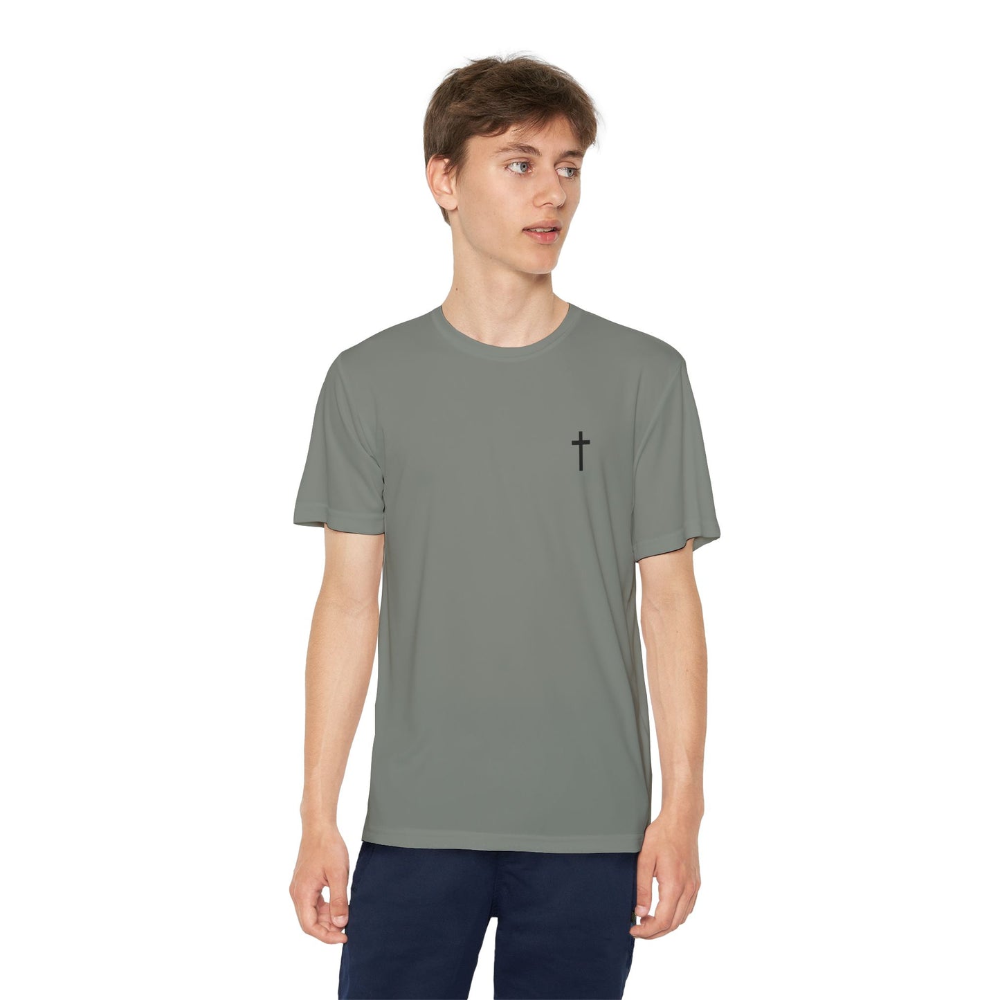 Youth Sport-Tek Tee with Black Cross
