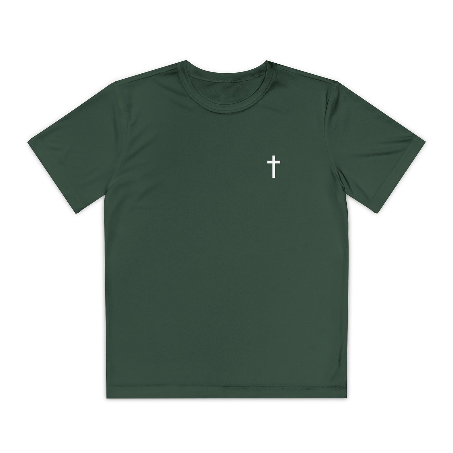 Youth Sport-Tek Tee with White Cross