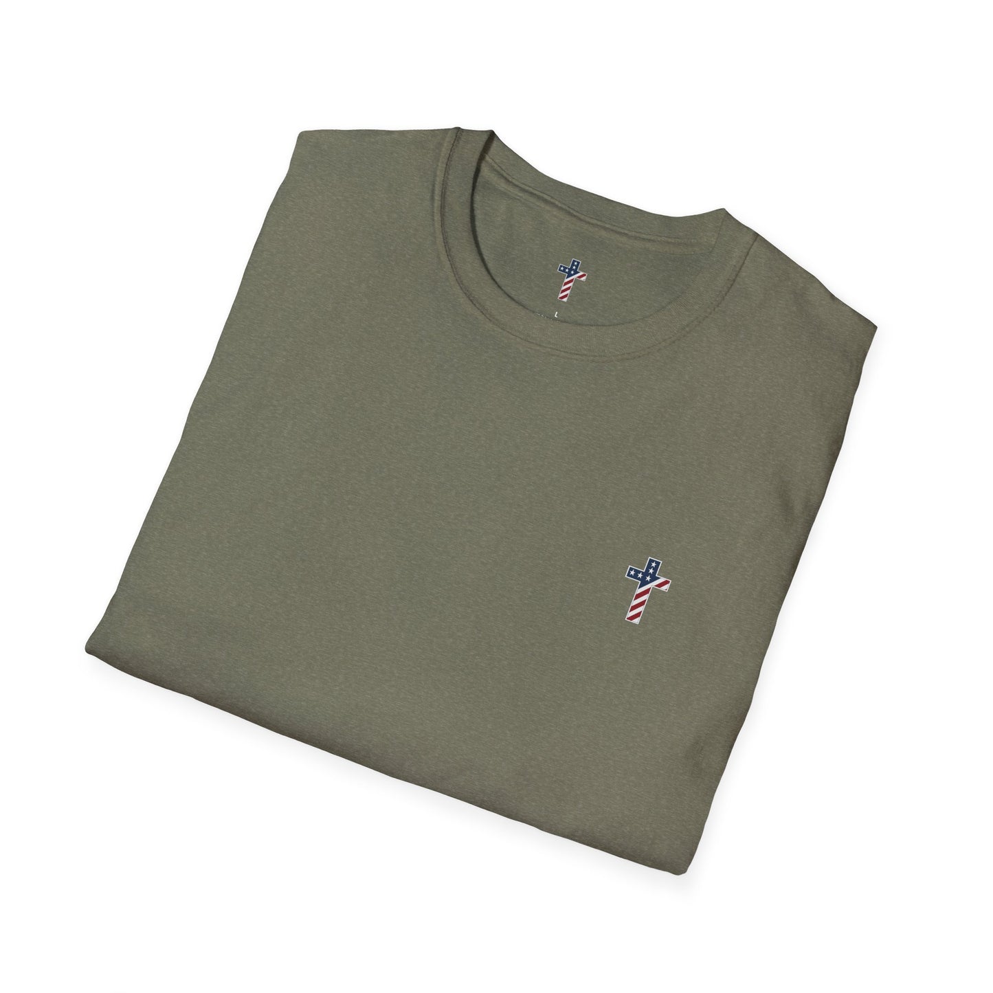 One Cross. One Nation, under God. Unisex Softstyle T-Shirt (no writing on back)