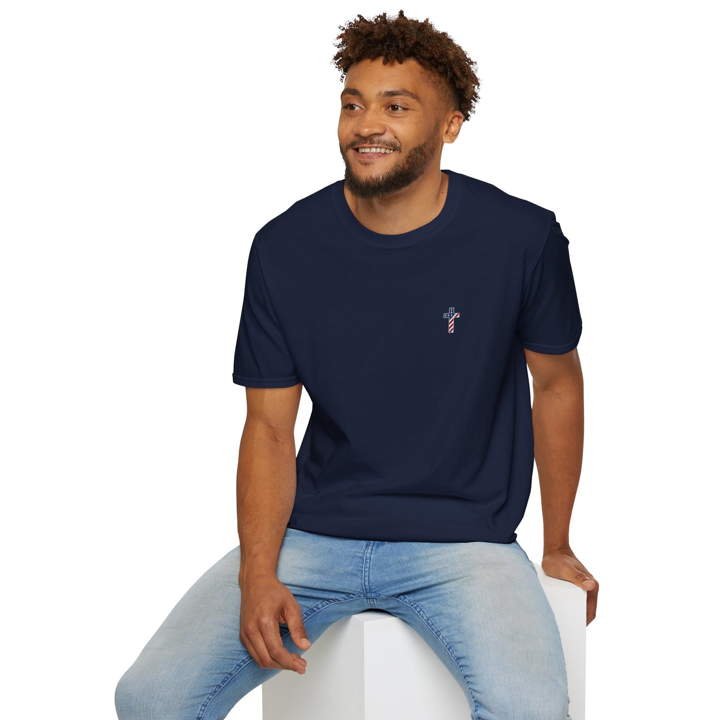 One Cross. One Nation, under God. Unisex Softstyle T-Shirt (no writing on back)