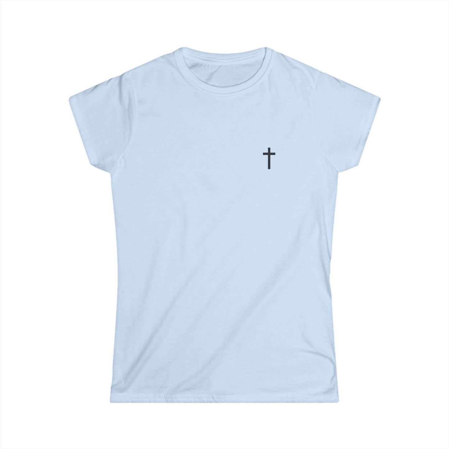 Women's Softstyle Tee with Black Cross