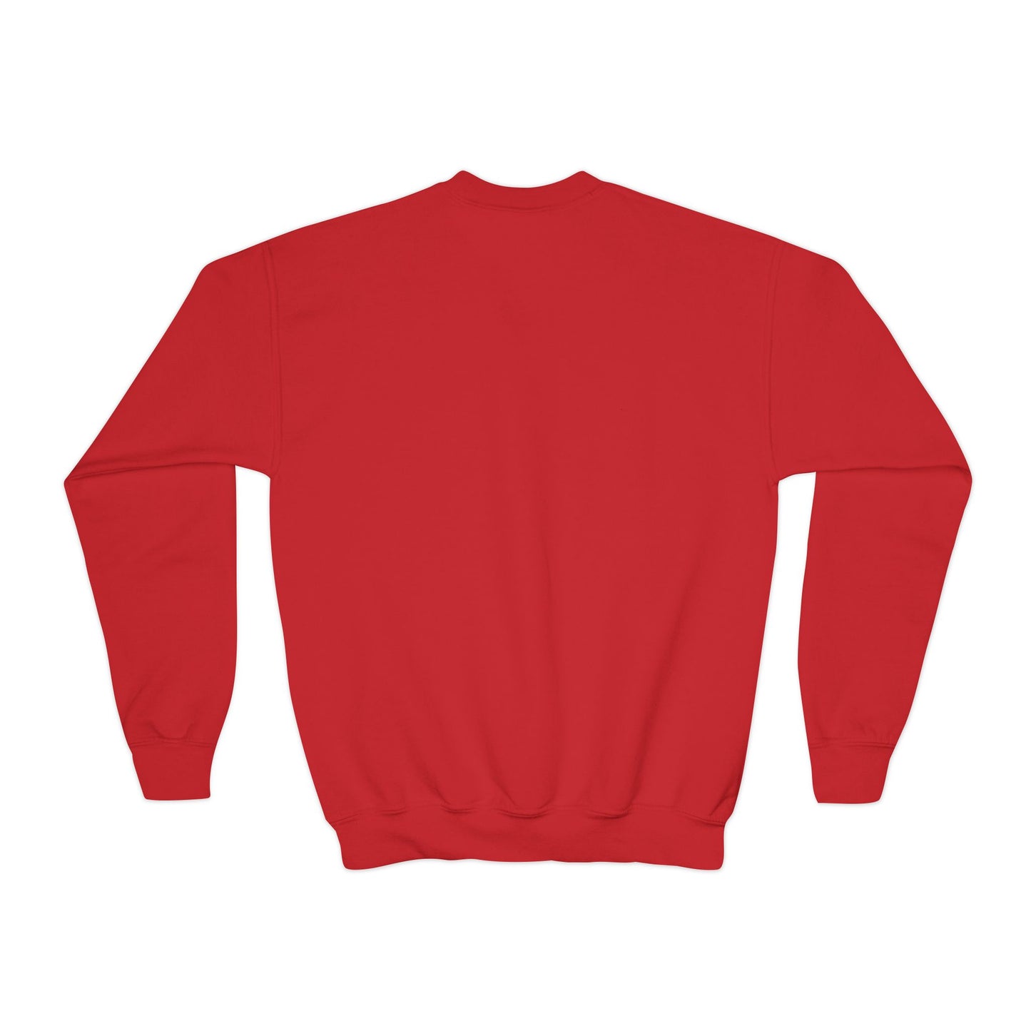 Youth Simple Christian Crewneck Sweatshirt with White Cross (Gildan Product)