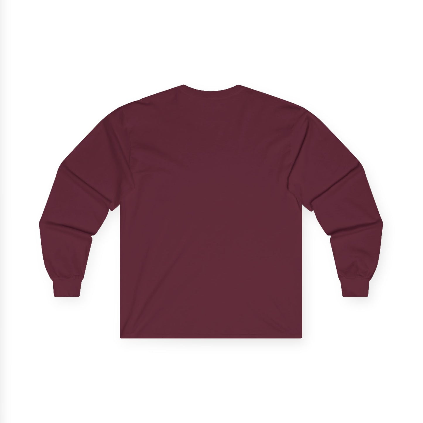 Unisex 100% Cotton Long Sleeve Tee with Black Cross