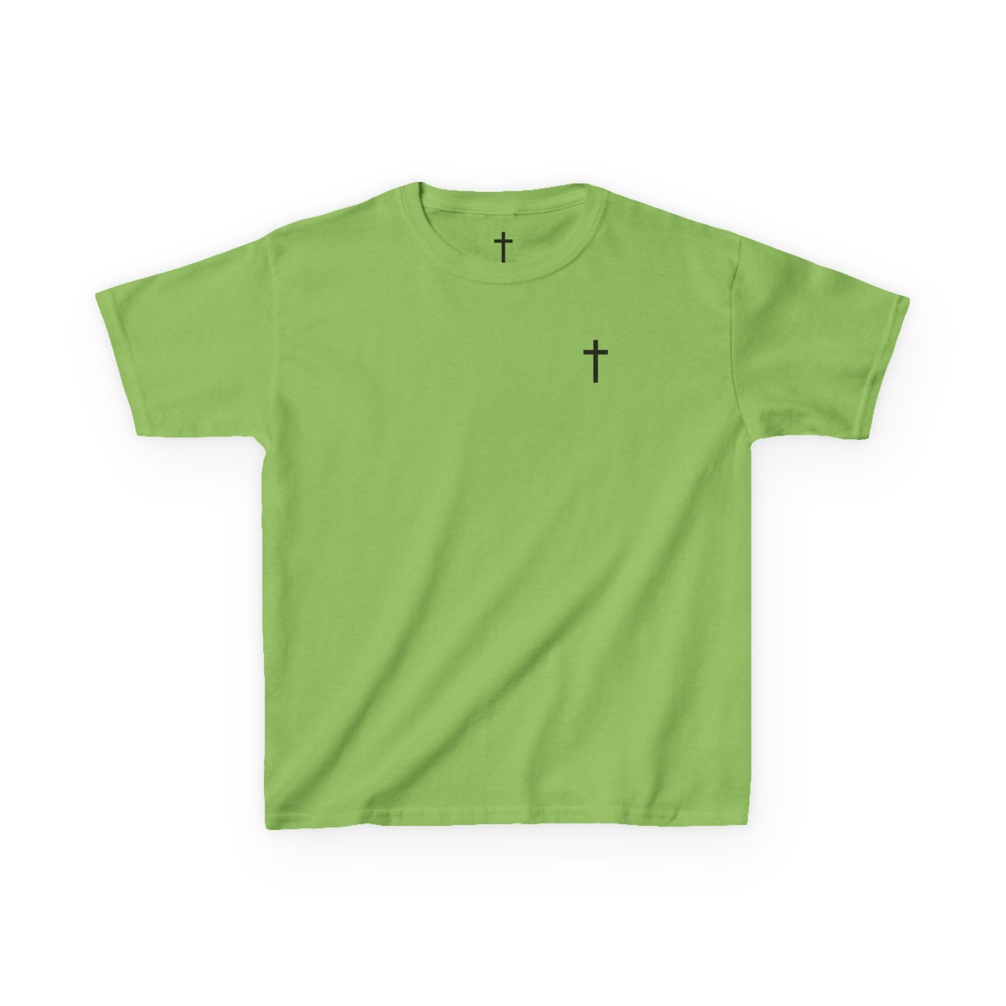 Youth Simple Christian T-Shirt with Black Cross (Gildan Product)