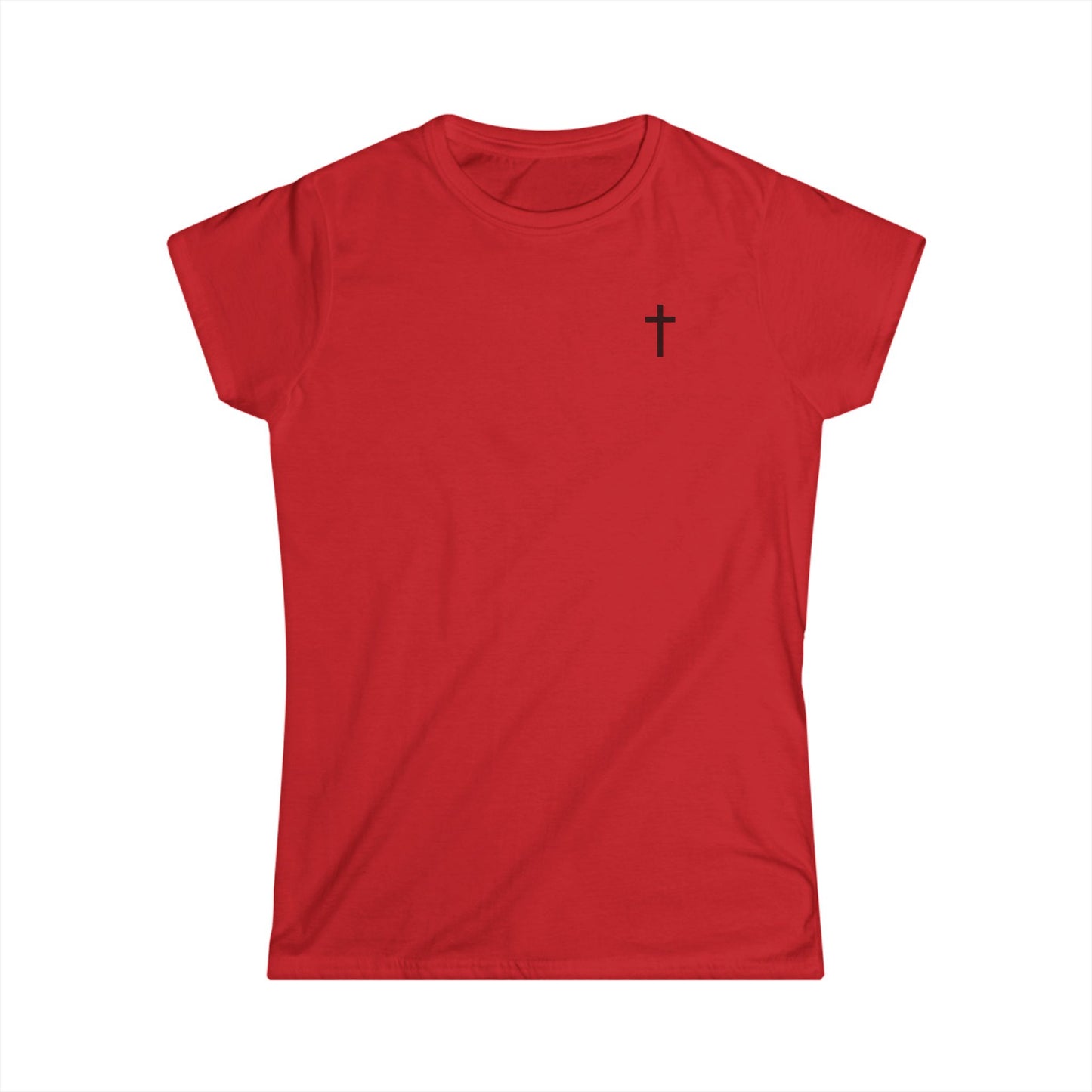 Women's Softstyle Tee with Black Cross