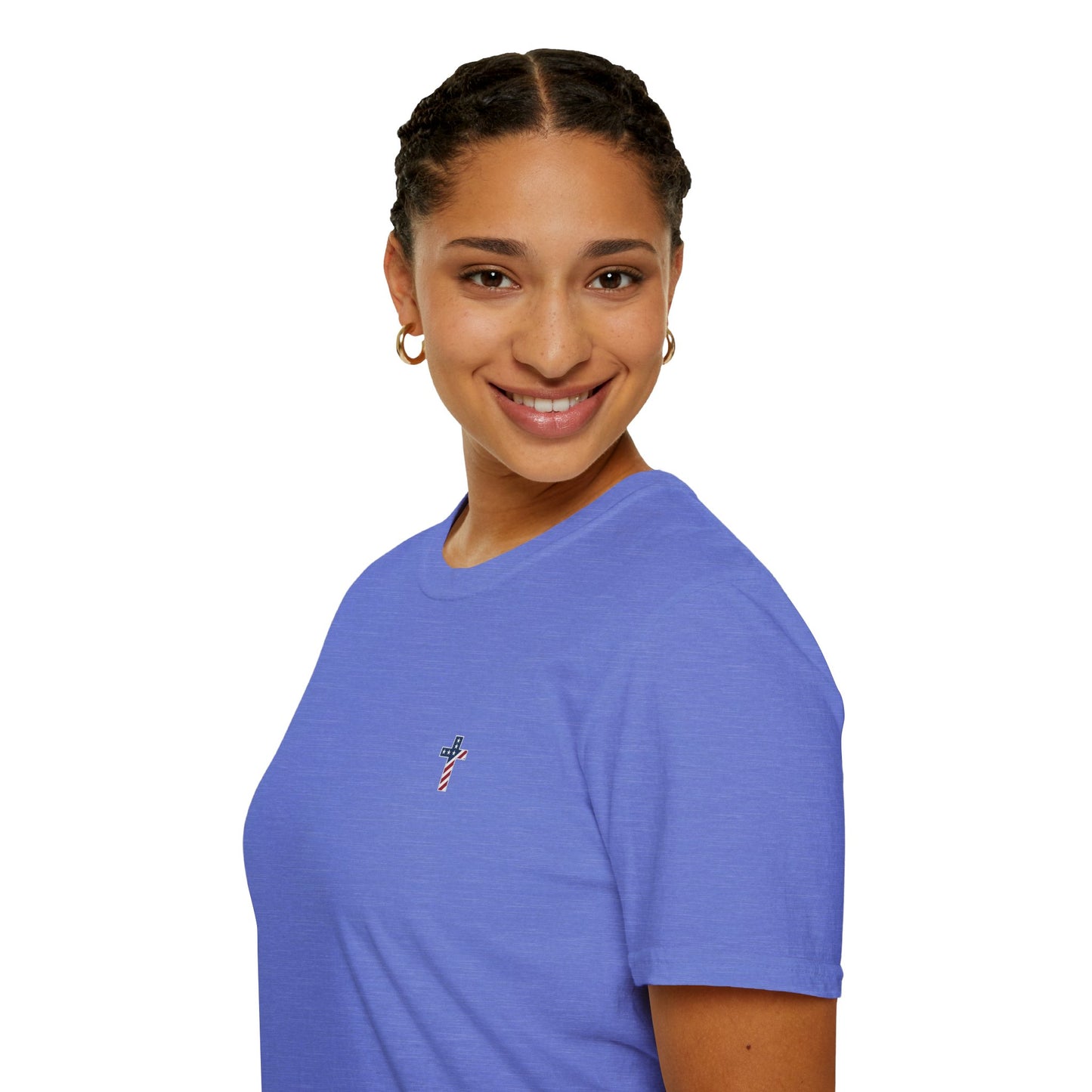 One Cross. One Nation, under God. Unisex Softstyle T-Shirt (no writing on back)