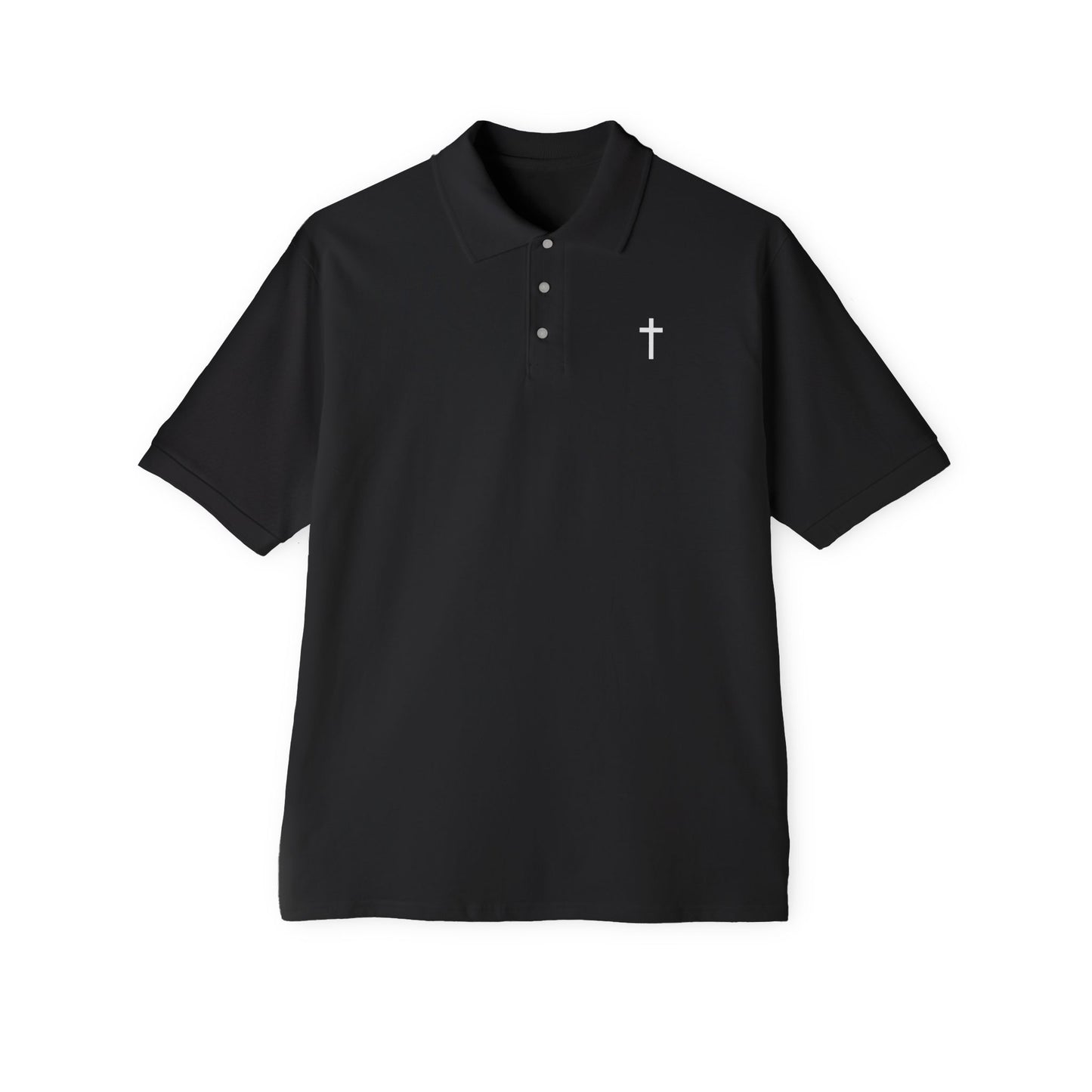 Men's Polo with White Cross