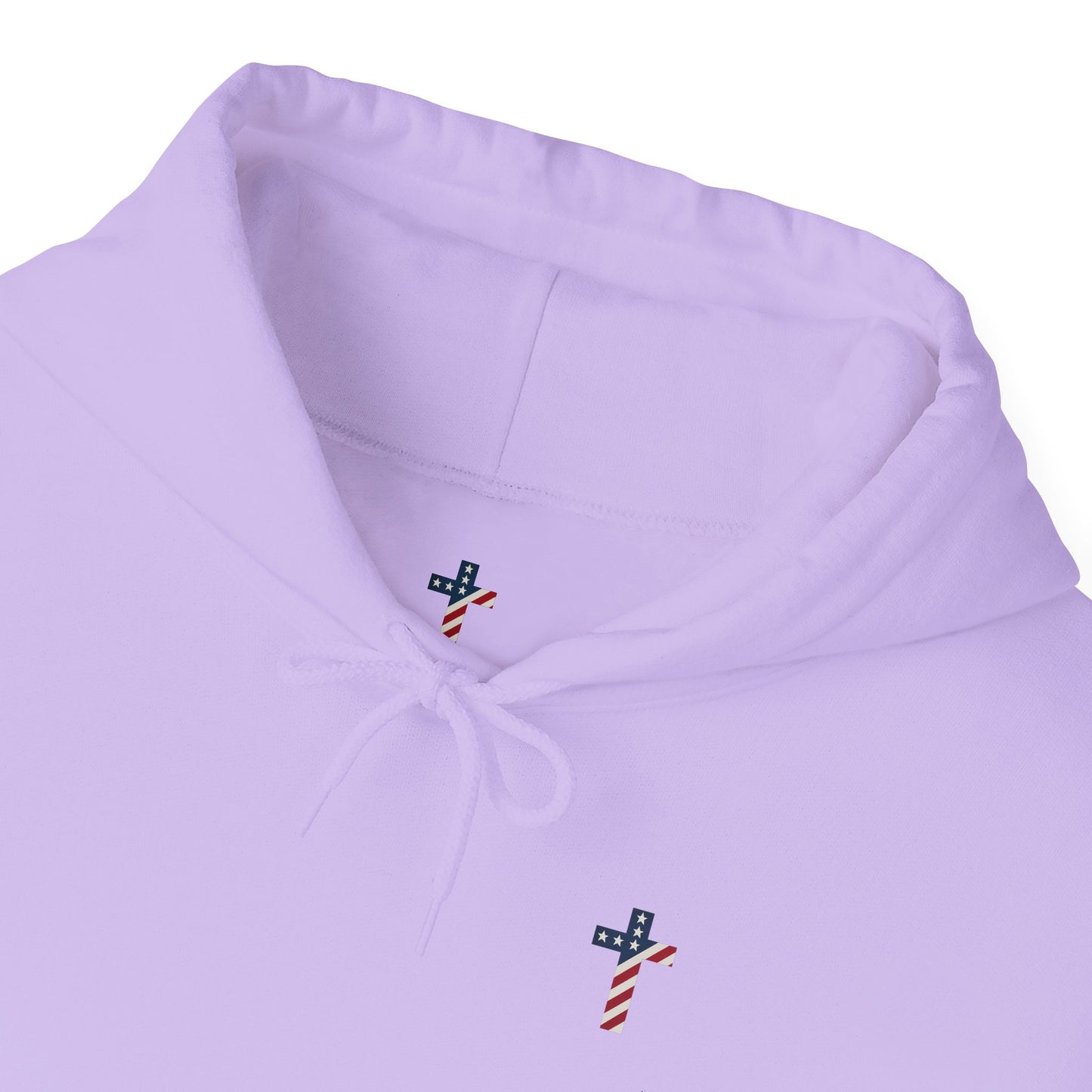 American Flag Cross- Gildan Hooded Sweatshirt