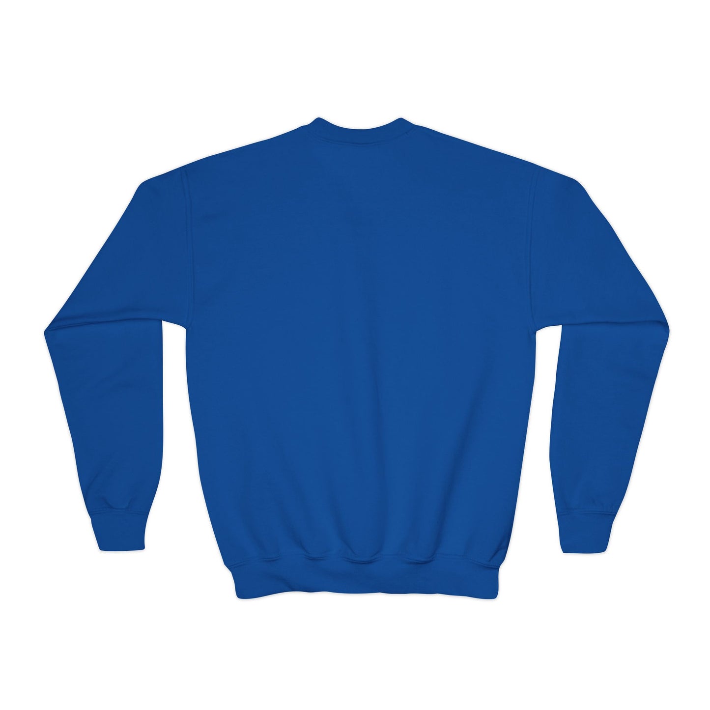 Youth Simple Christian Crewneck Sweatshirt with White Cross (Gildan Product)