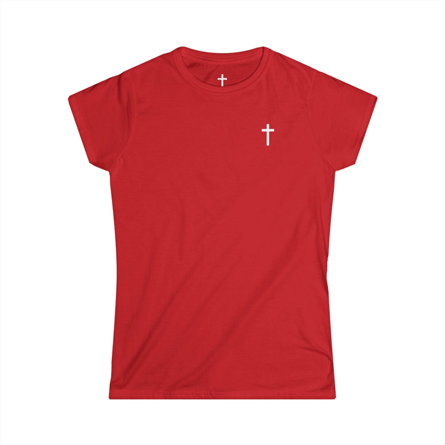 Women's Softstyle Tee with White Cross
