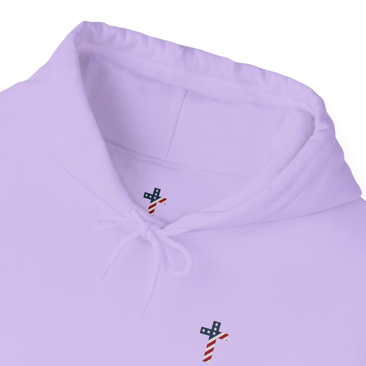 American Flag Cross- Gildan Hooded Sweatshirt