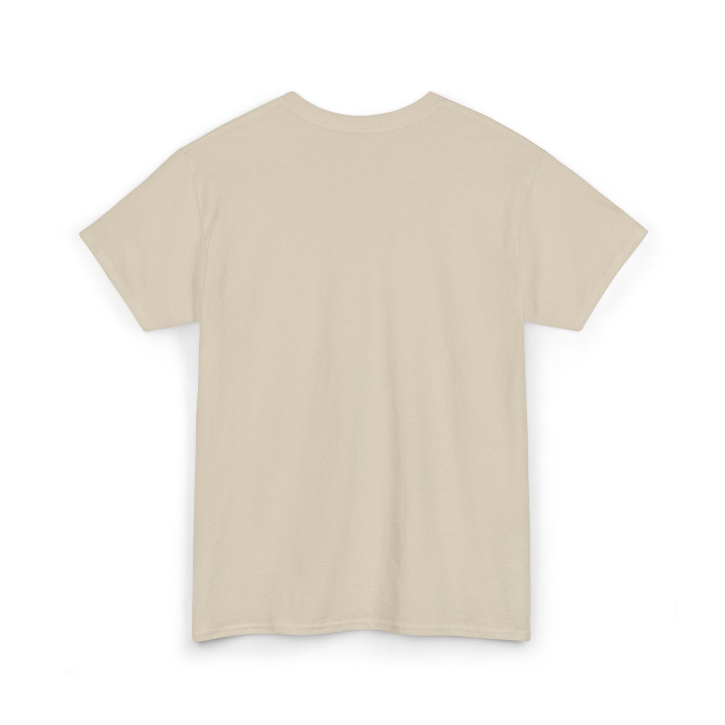 Unisex Heavy Cotton Tee with Black Cross (Embroidered)