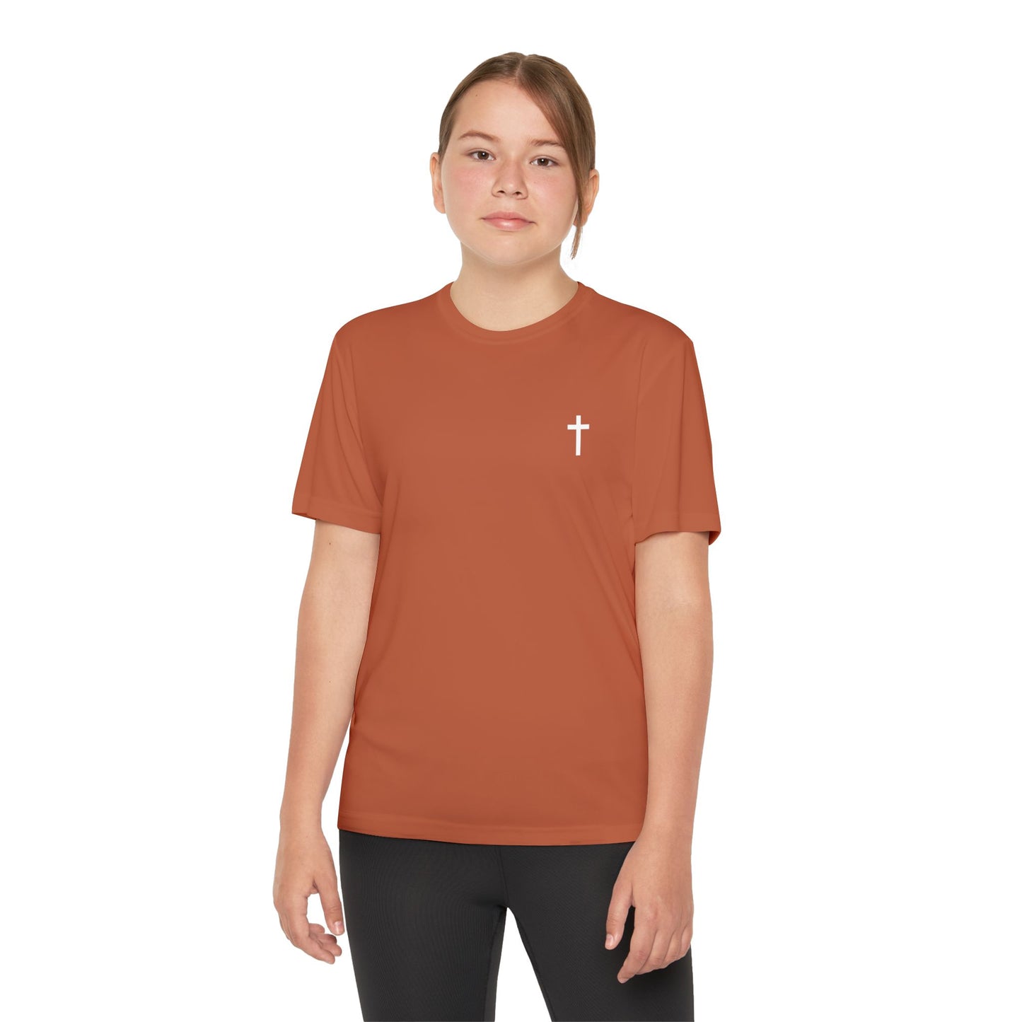 Youth Sport-Tek Tee with White Cross