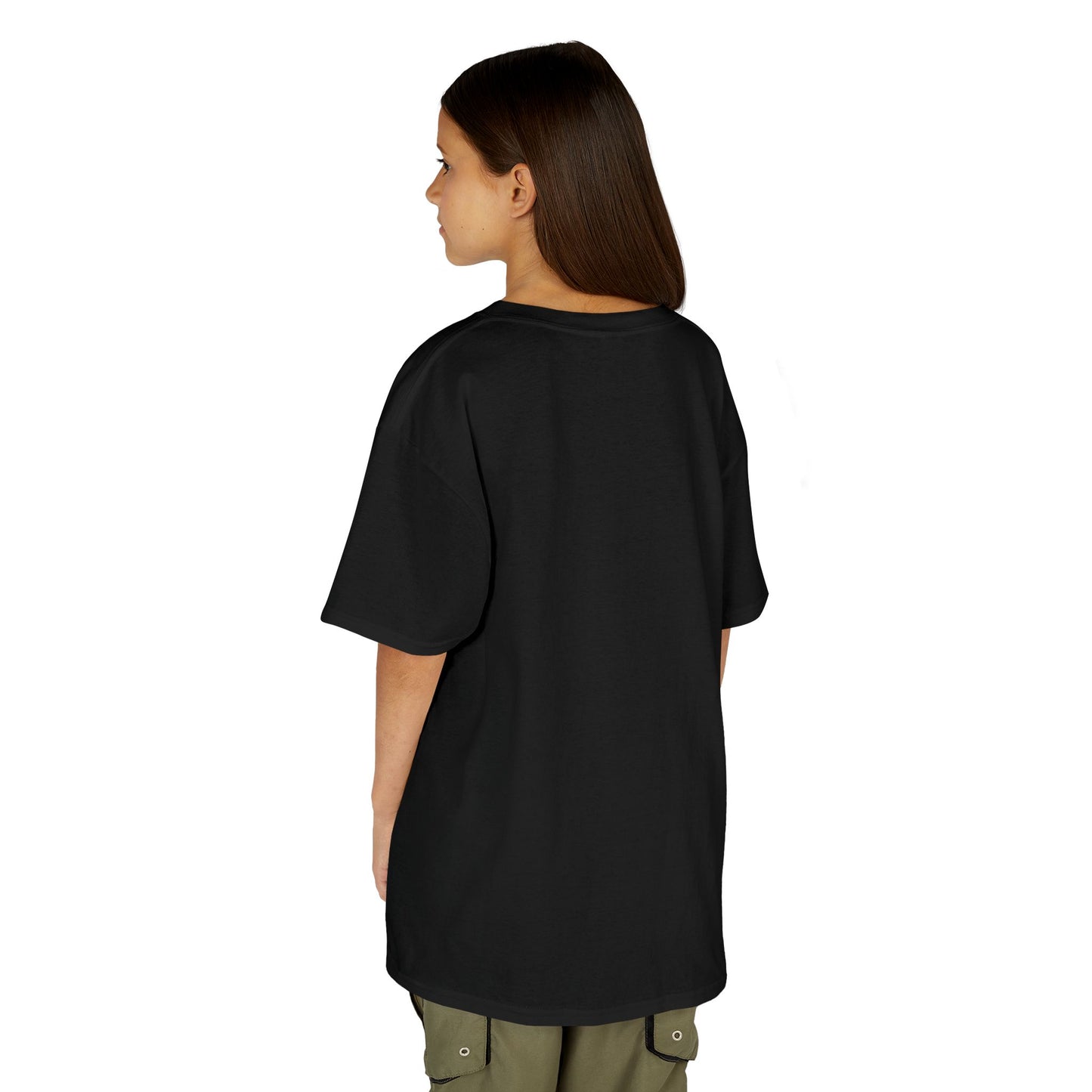 Kids Simple Christian T-Shirt with Black Cross (Gildan Product)