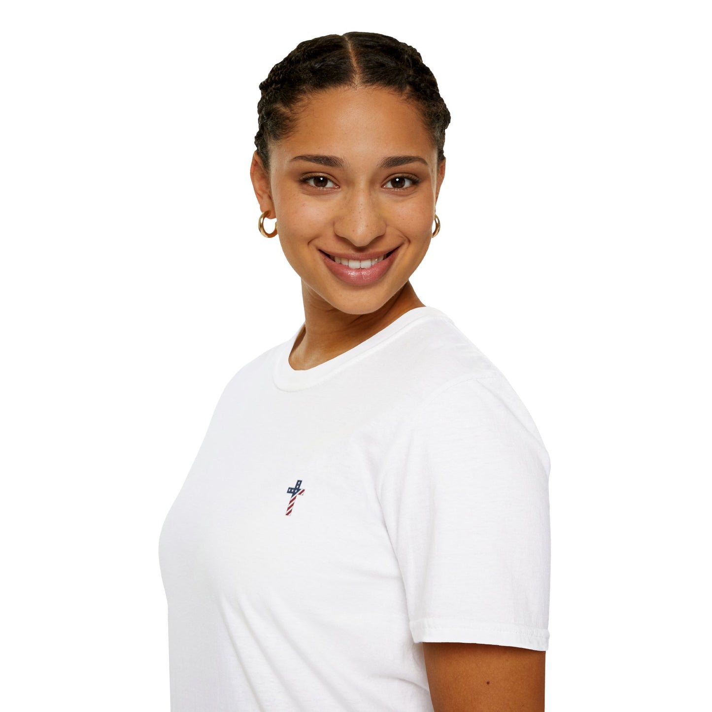 One Cross. One Nation, under God. Unisex Softstyle T-Shirt (no writing on back)