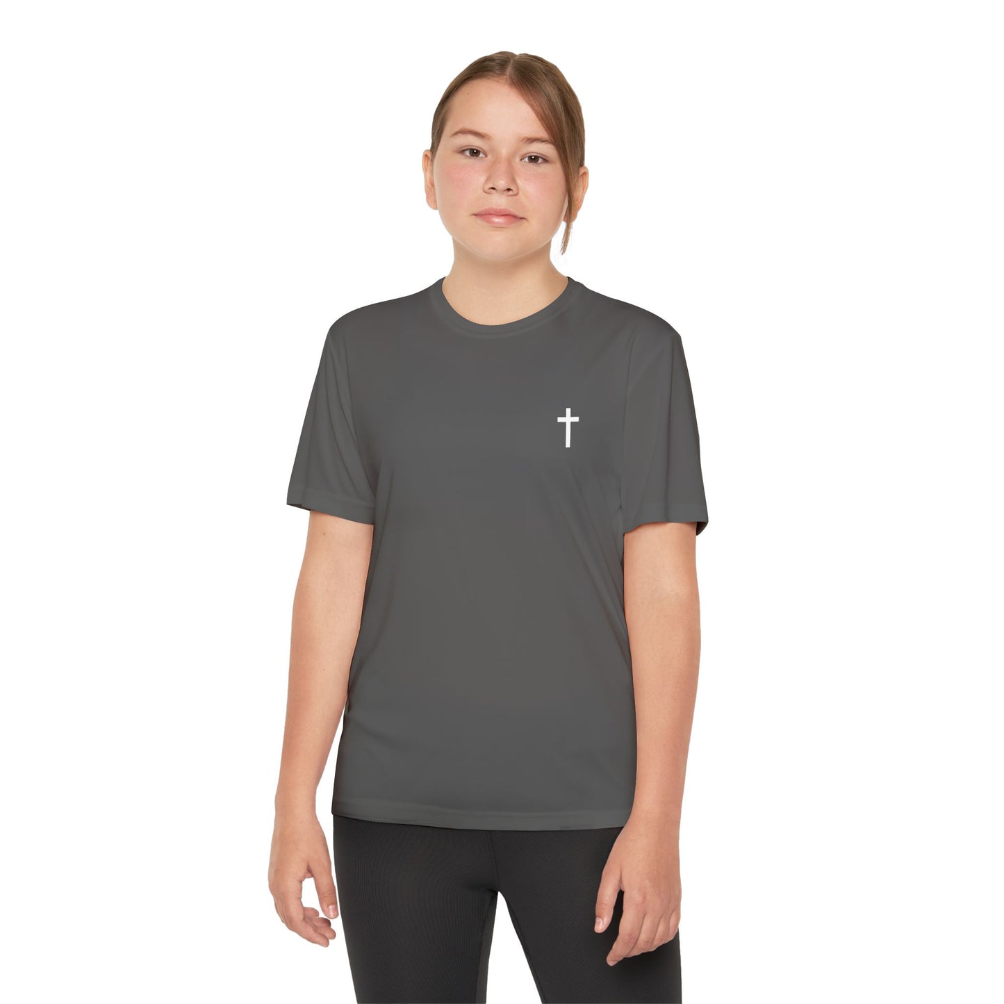Youth Sport-Tek Tee with White Cross