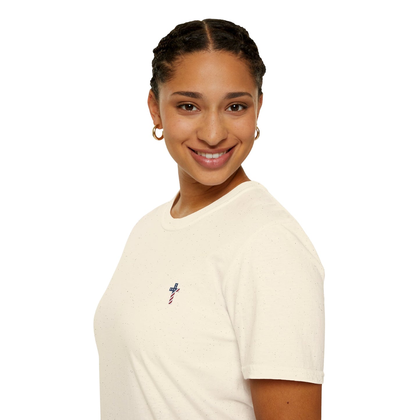 One Cross. One Nation, under God. Unisex Softstyle T-Shirt (no writing on back)
