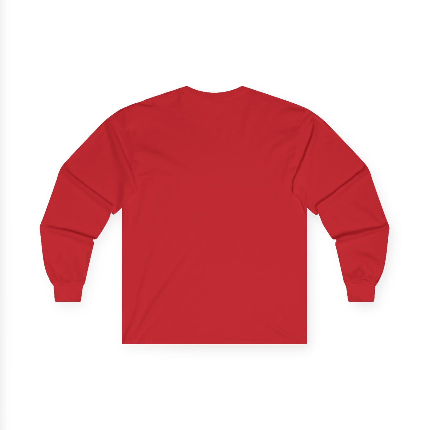 Unisex 100% Cotton Long Sleeve with White Cross (Gildan Product)