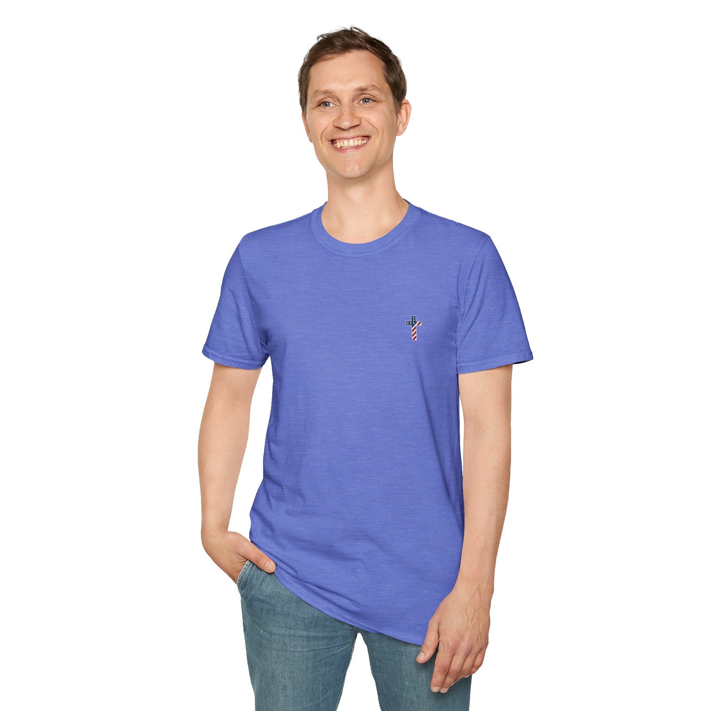 One Cross. One Nation, under God. Unisex Softstyle T-Shirt (no writing on back)