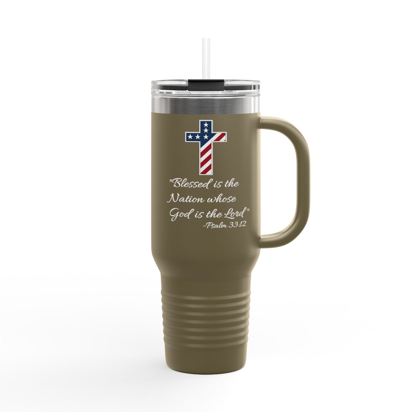 God Bless America Insulated Travel Mug, 40oz